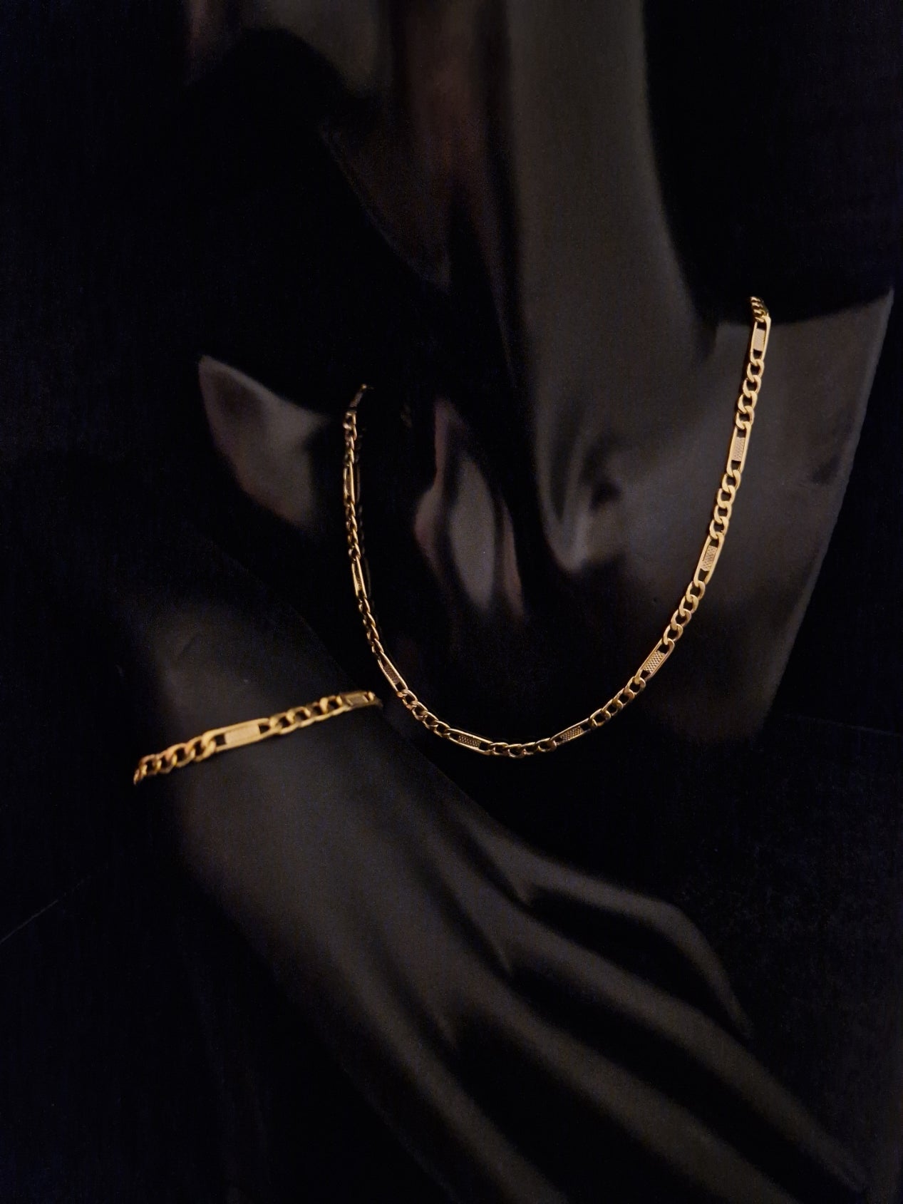 Half Set Chain And Bracelet Gold 18k