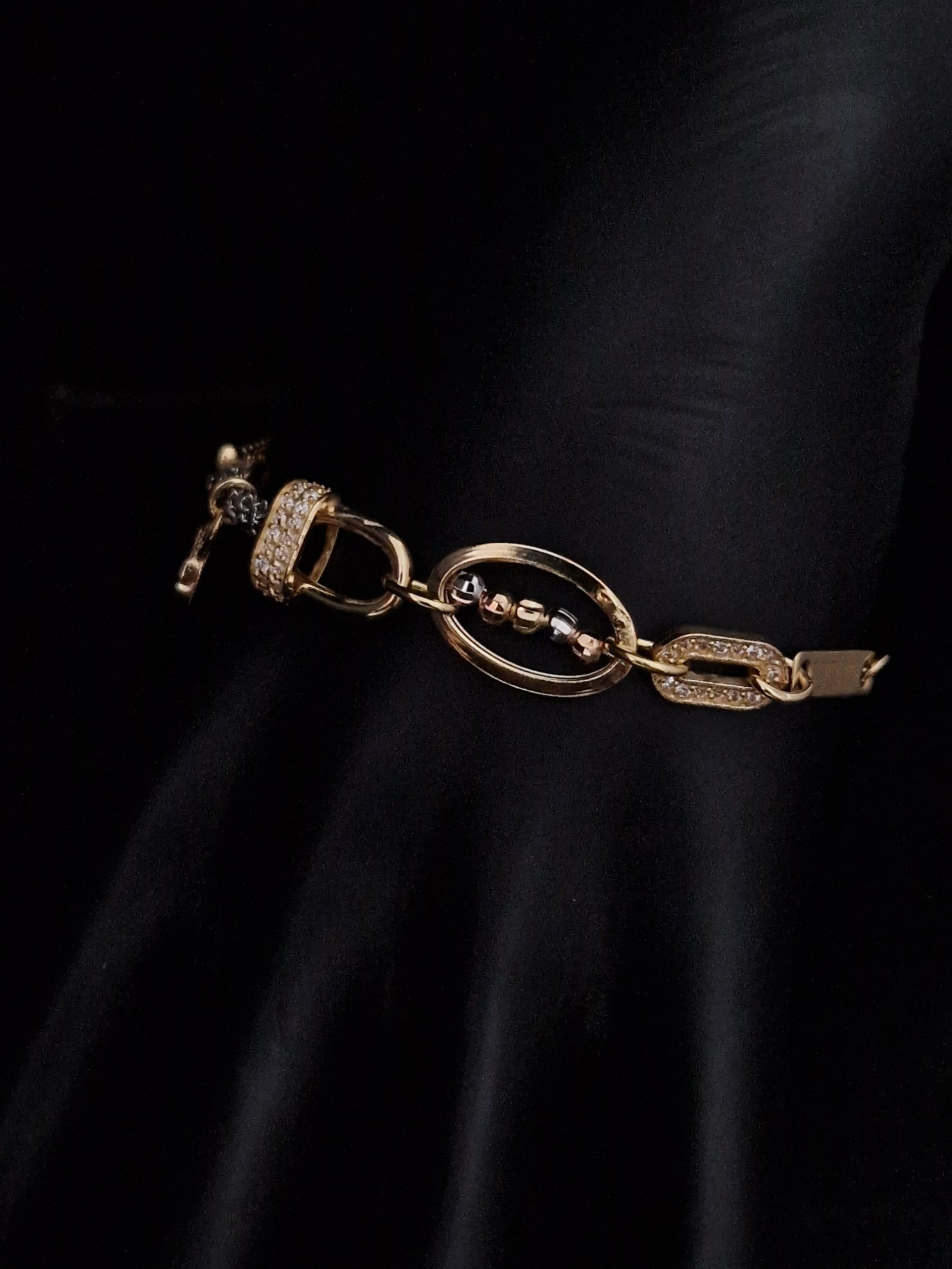 Bracelet in Gold 18k Three Tone color