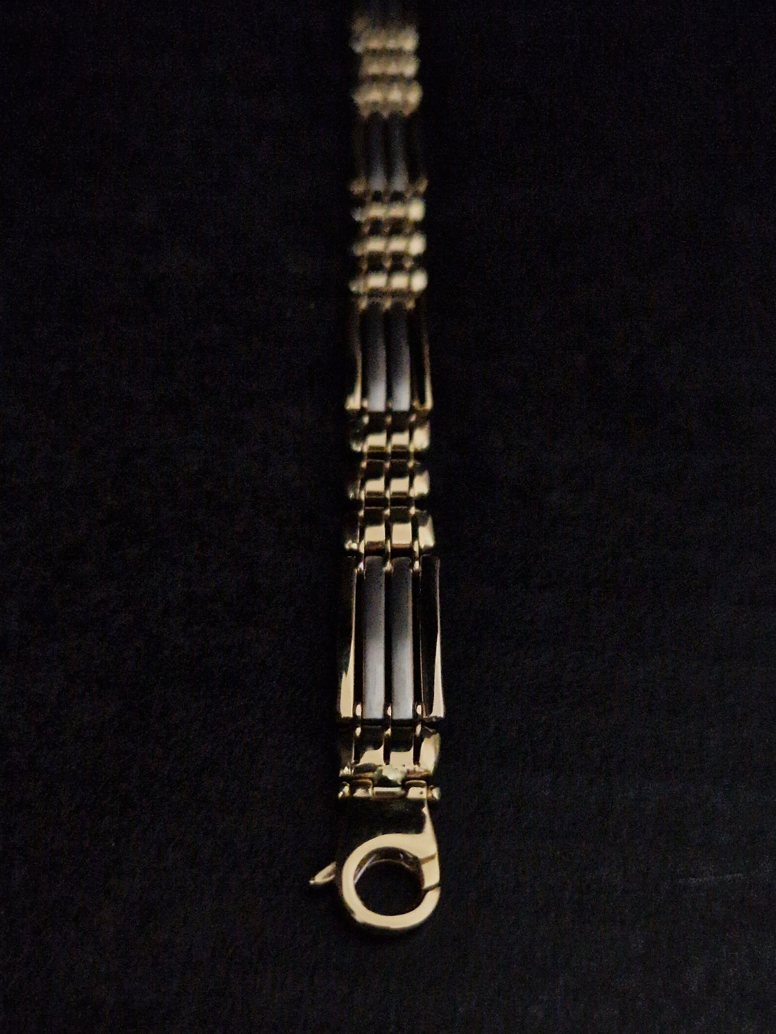 Men's Bracelet 18k Gold two tone color