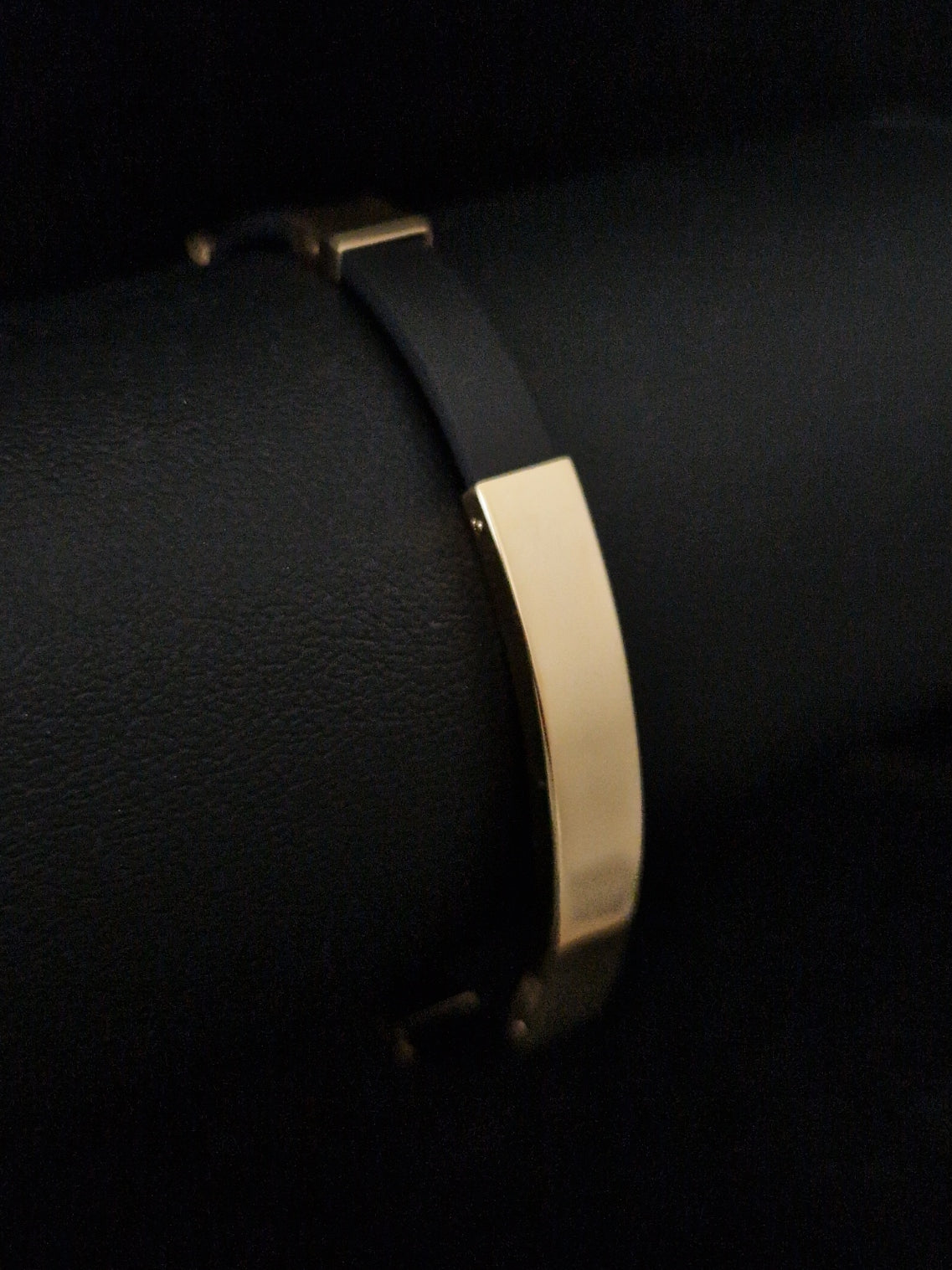 Men's Bracelet 18k Gold and rubber