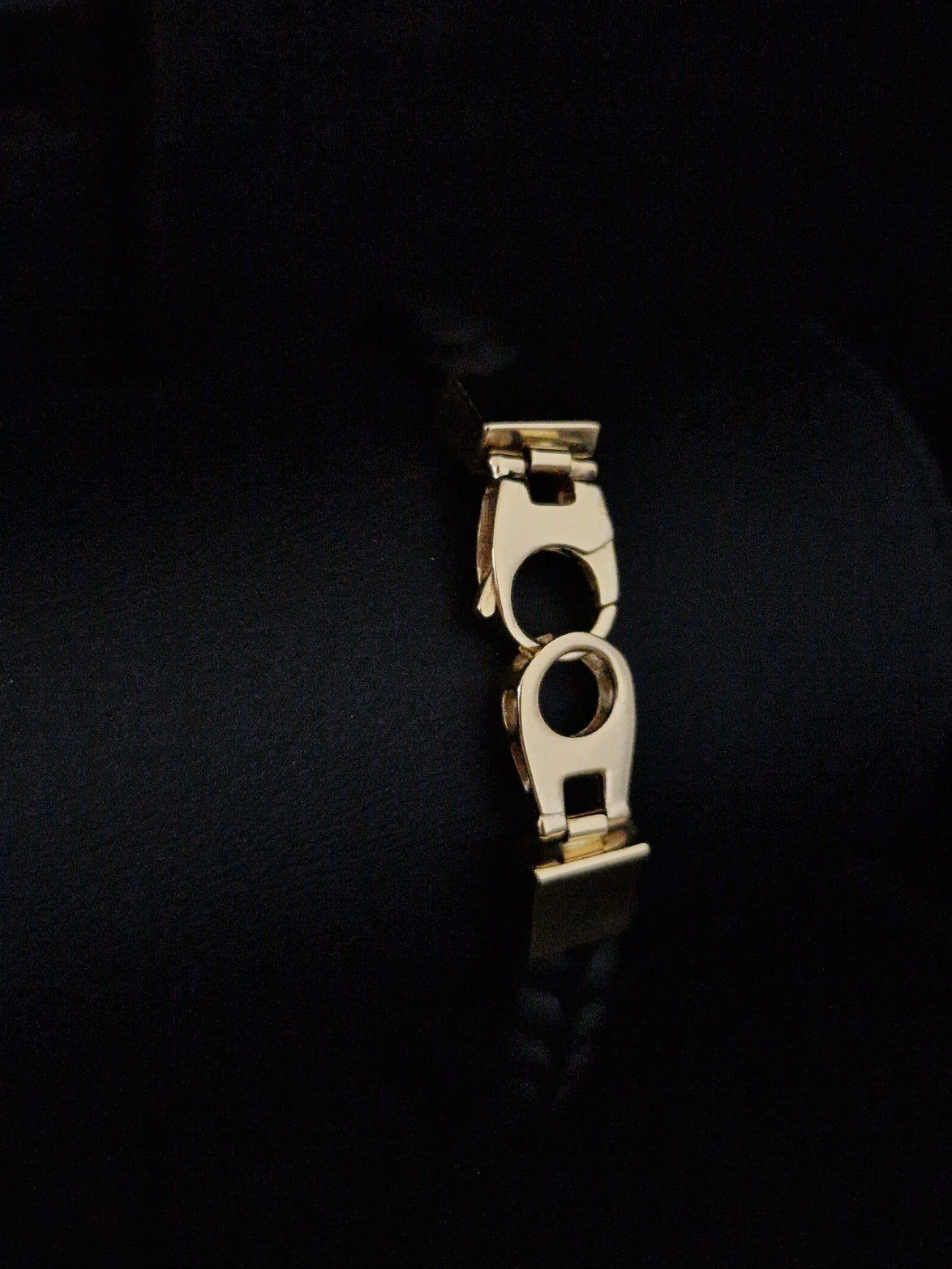 Men's Bracelet 18k Gold and rubber