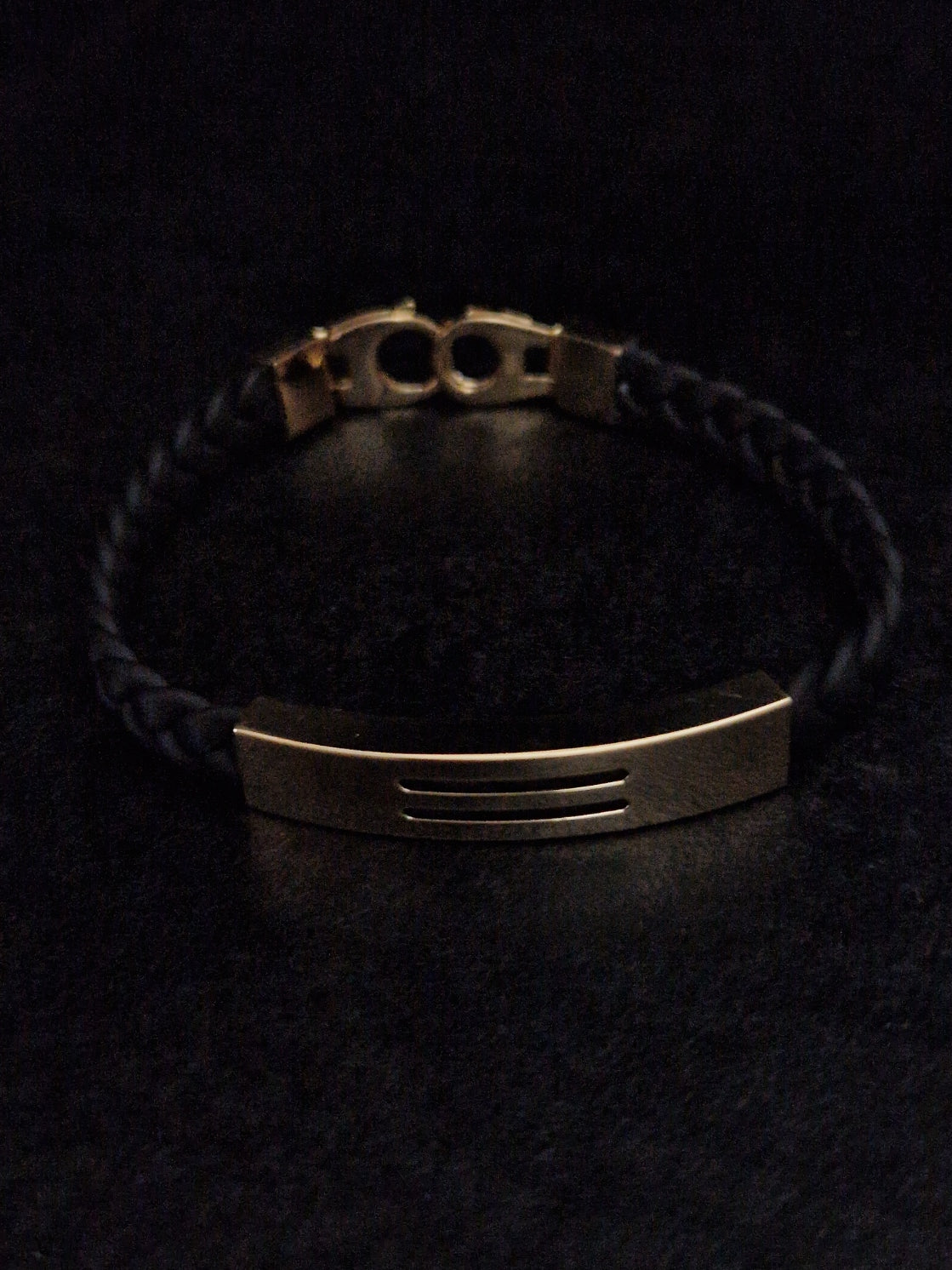 Men's Bracelet 18k Gold and rubber