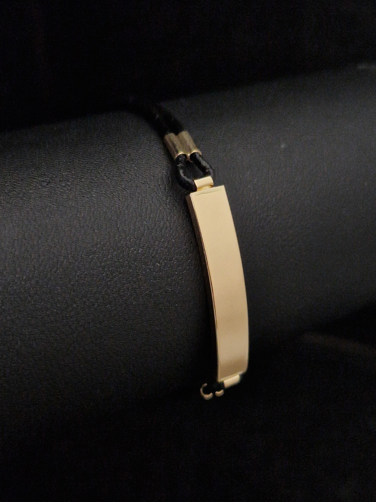 Men's Bracelet 18k Gold and leather