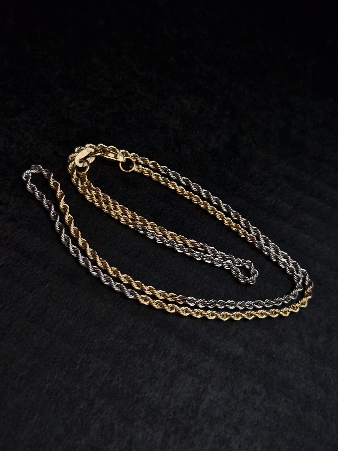 Cordell Rope Chain in Gold 18k Two Tone Color