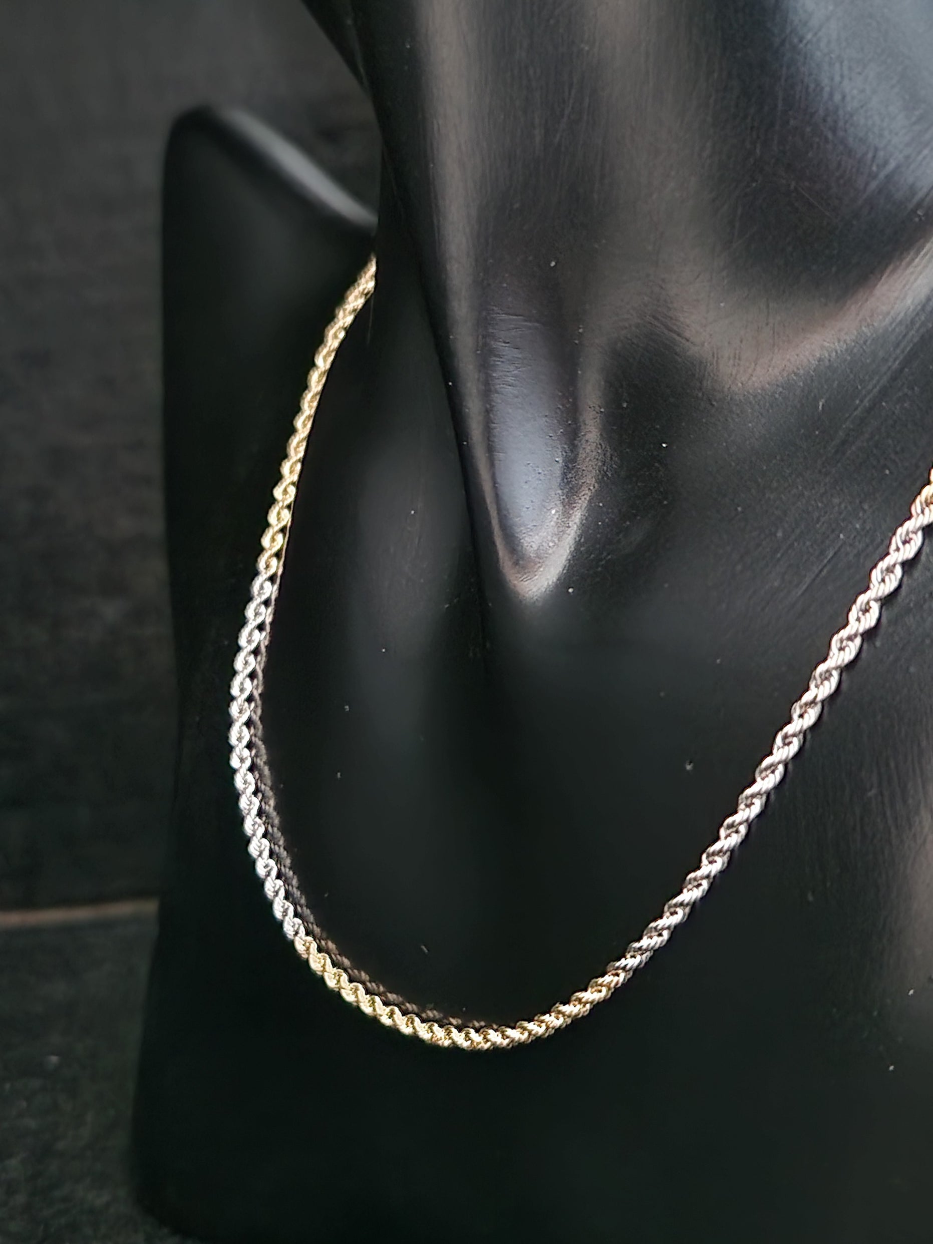 Cordell Rope Chain in Gold 18k Two Tone Color