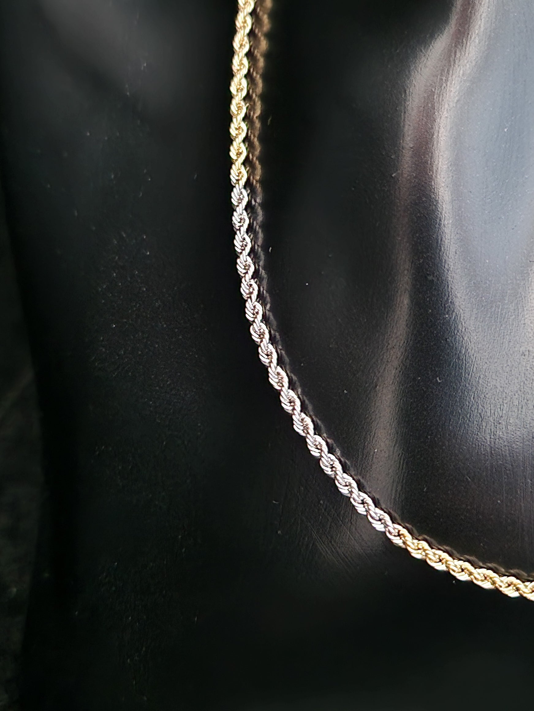 Cordell Rope Chain in Gold 18k Two Tone Color