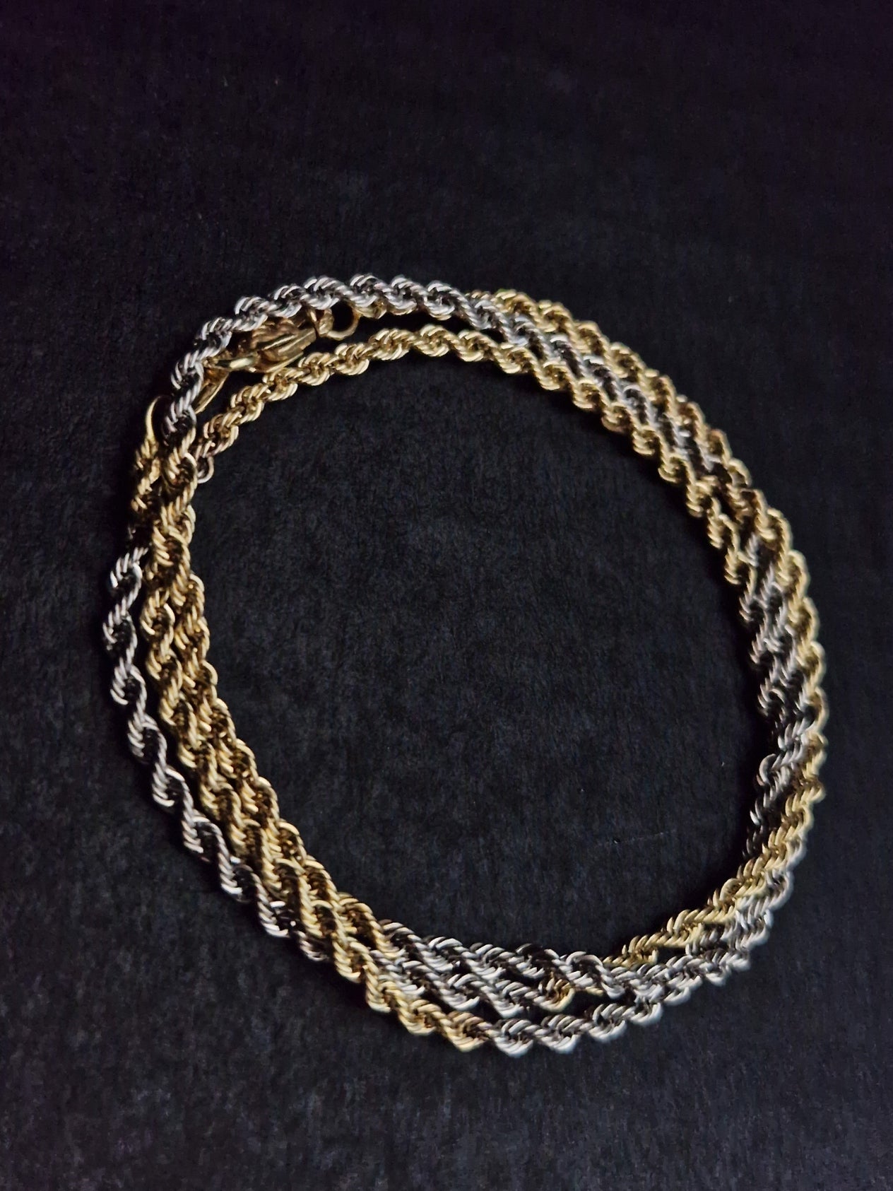 Cordell Rope Chain in Gold 18k Two Tone Color