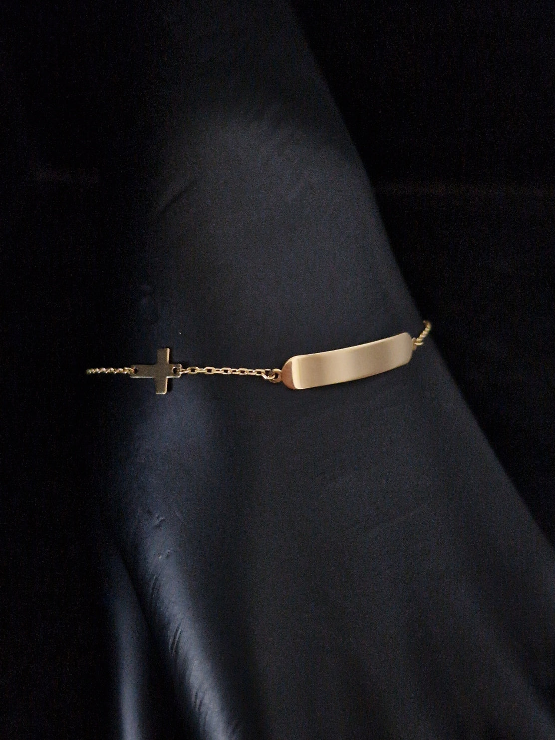 Baby Bracelet in Gold 18k with Cross