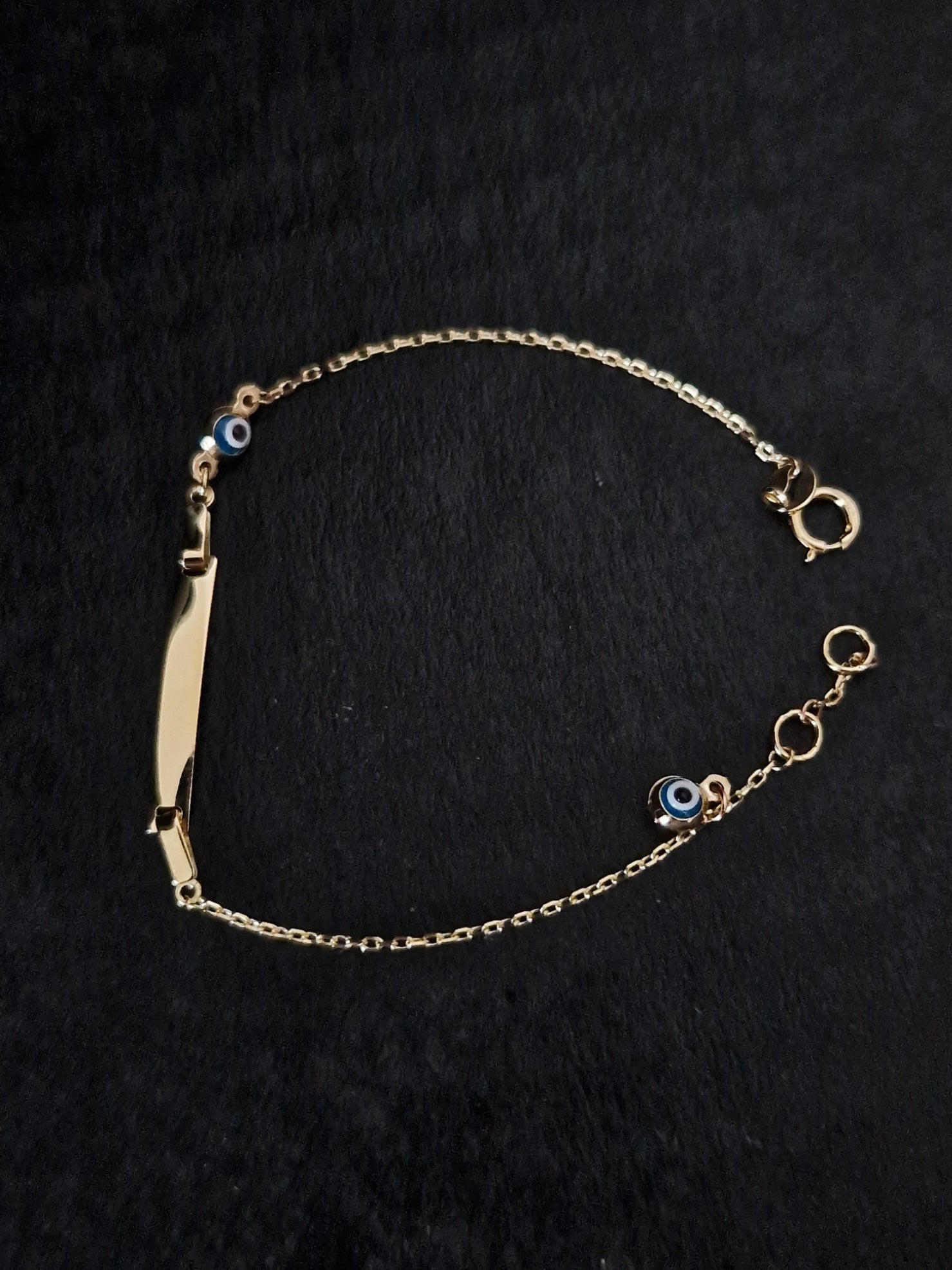 Baby Bracelet in Gold 18k with Evil Eye