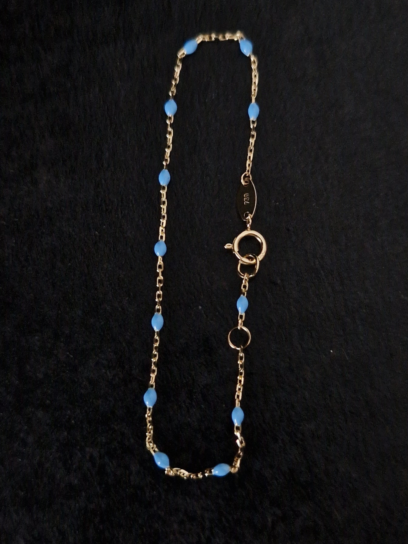 Baby Bracelet in Gold 18k with blue stones