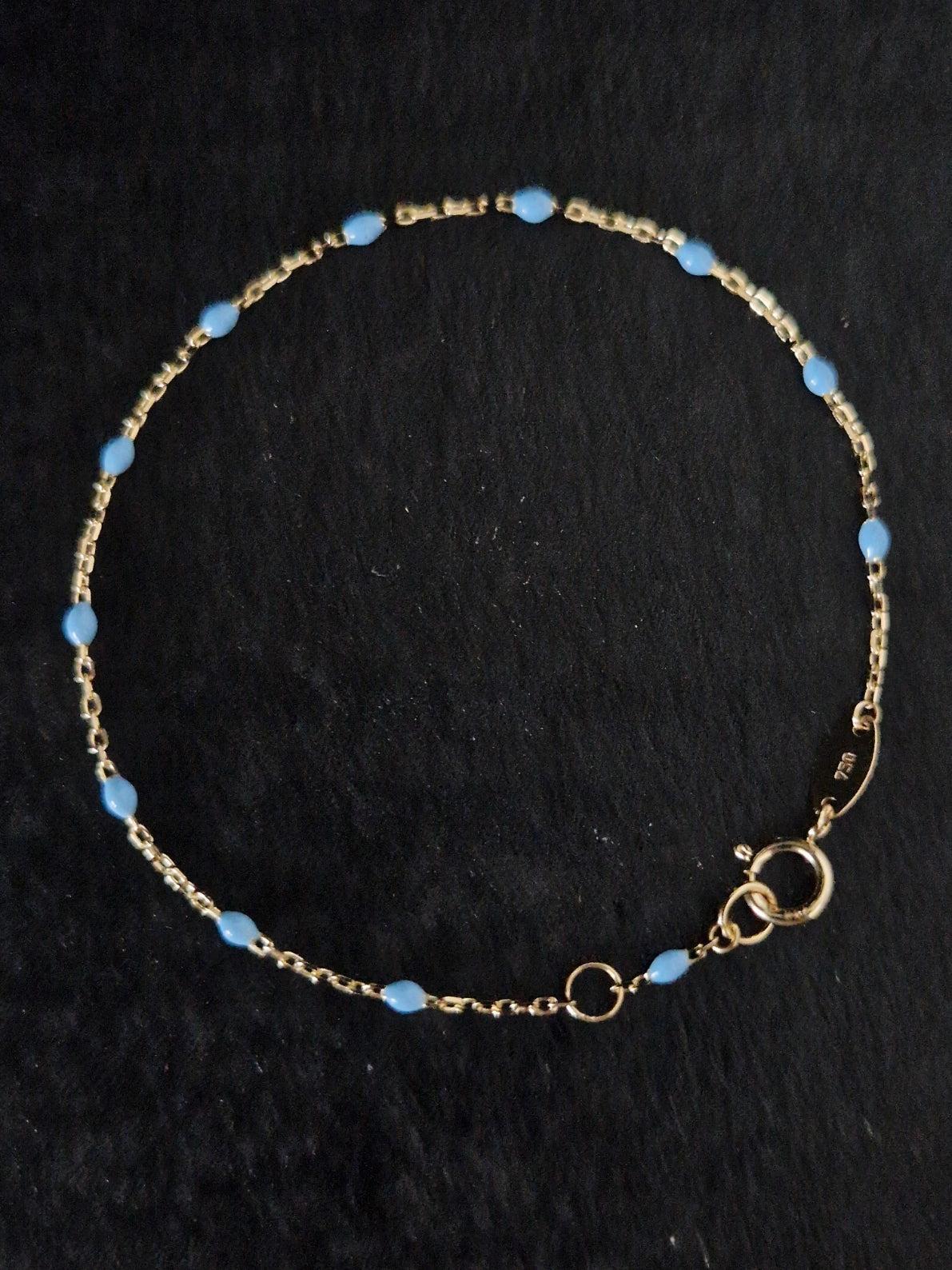 Baby Bracelet in Gold 18k with blue stones