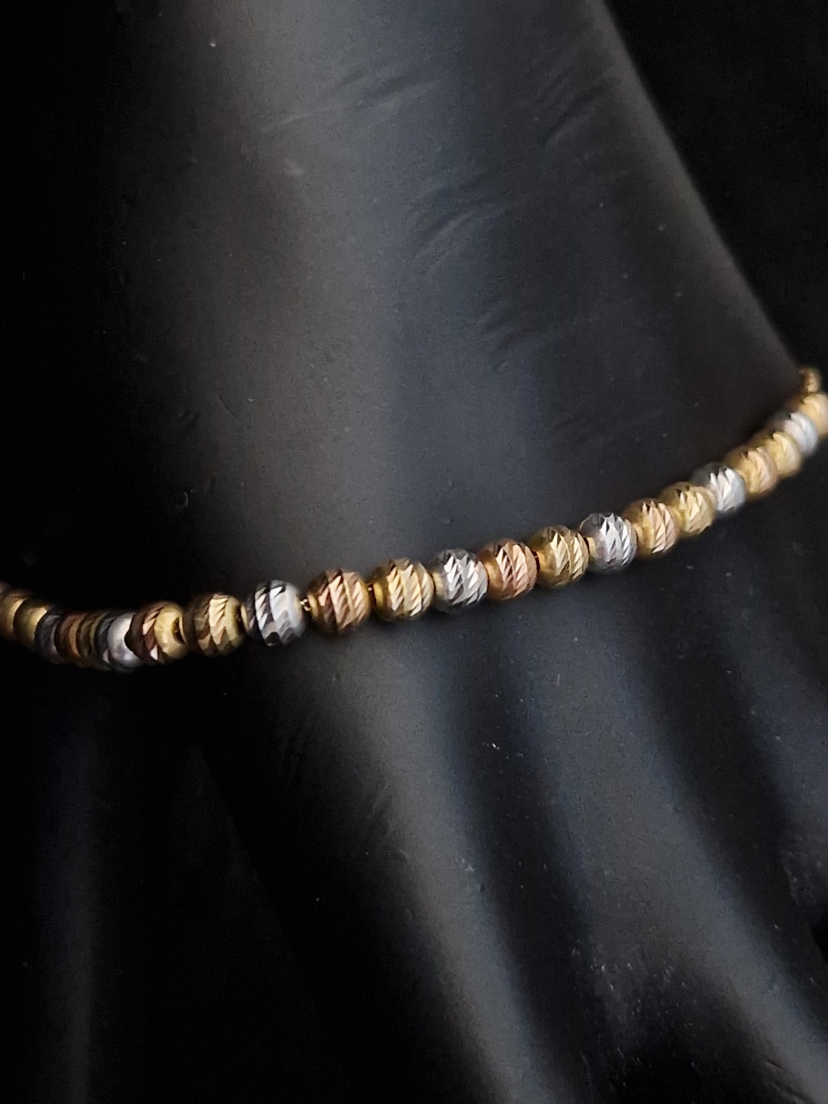 Bracelet Beads in Gold 18k Three Tone color