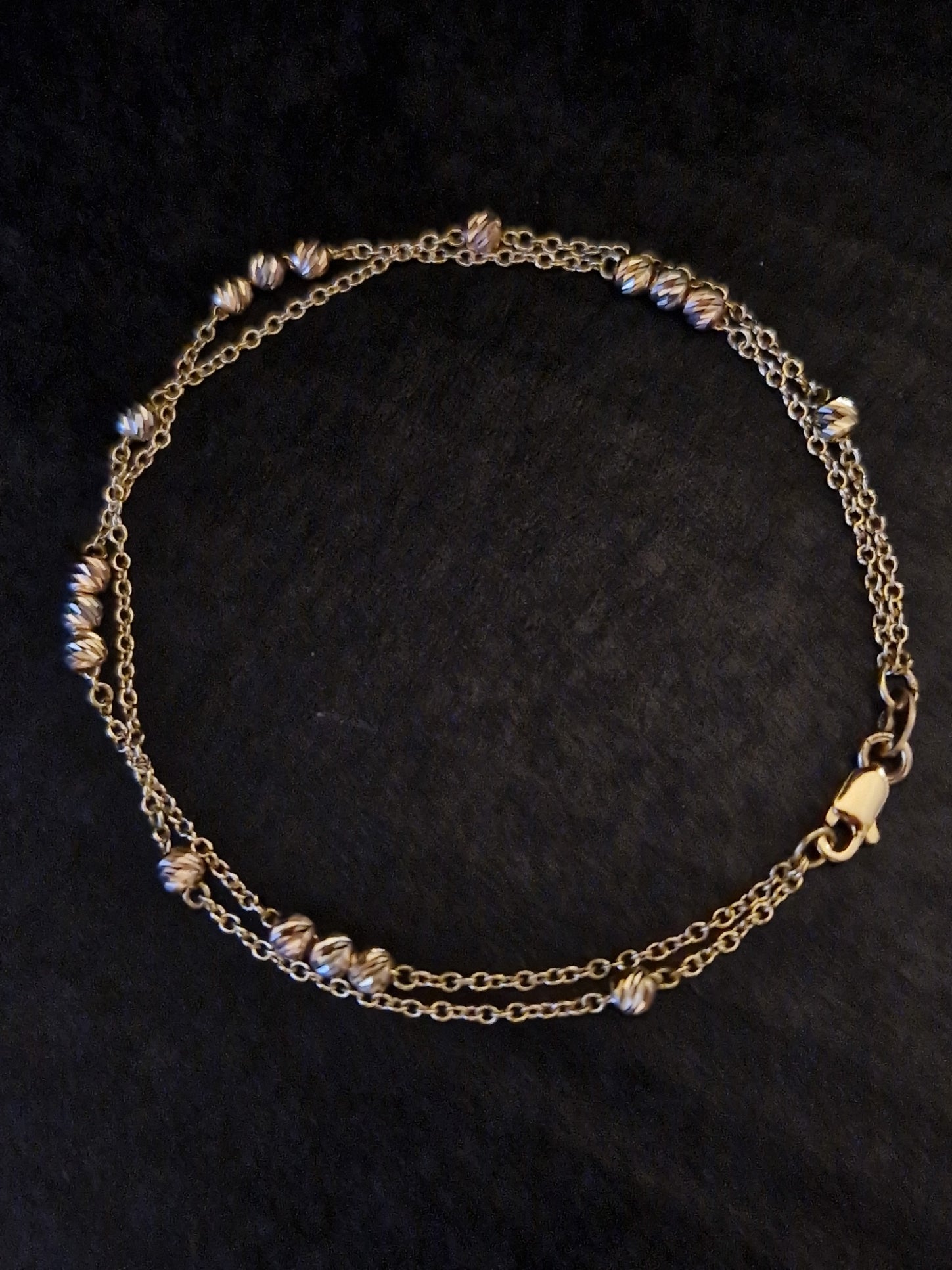 Bracelet Beads in Gold 18k Three Tone color