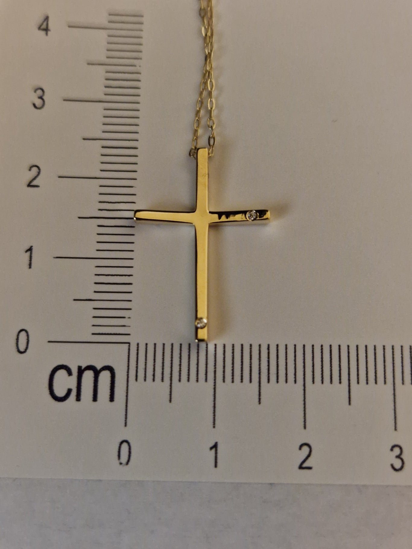 Necklace Pendant Cross in Gold 18k