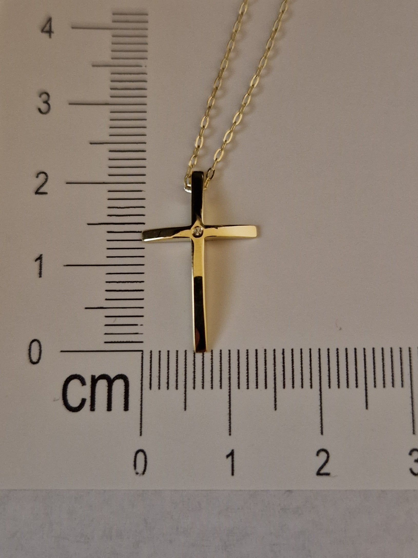 Necklace Pendant Cross in Gold 18k