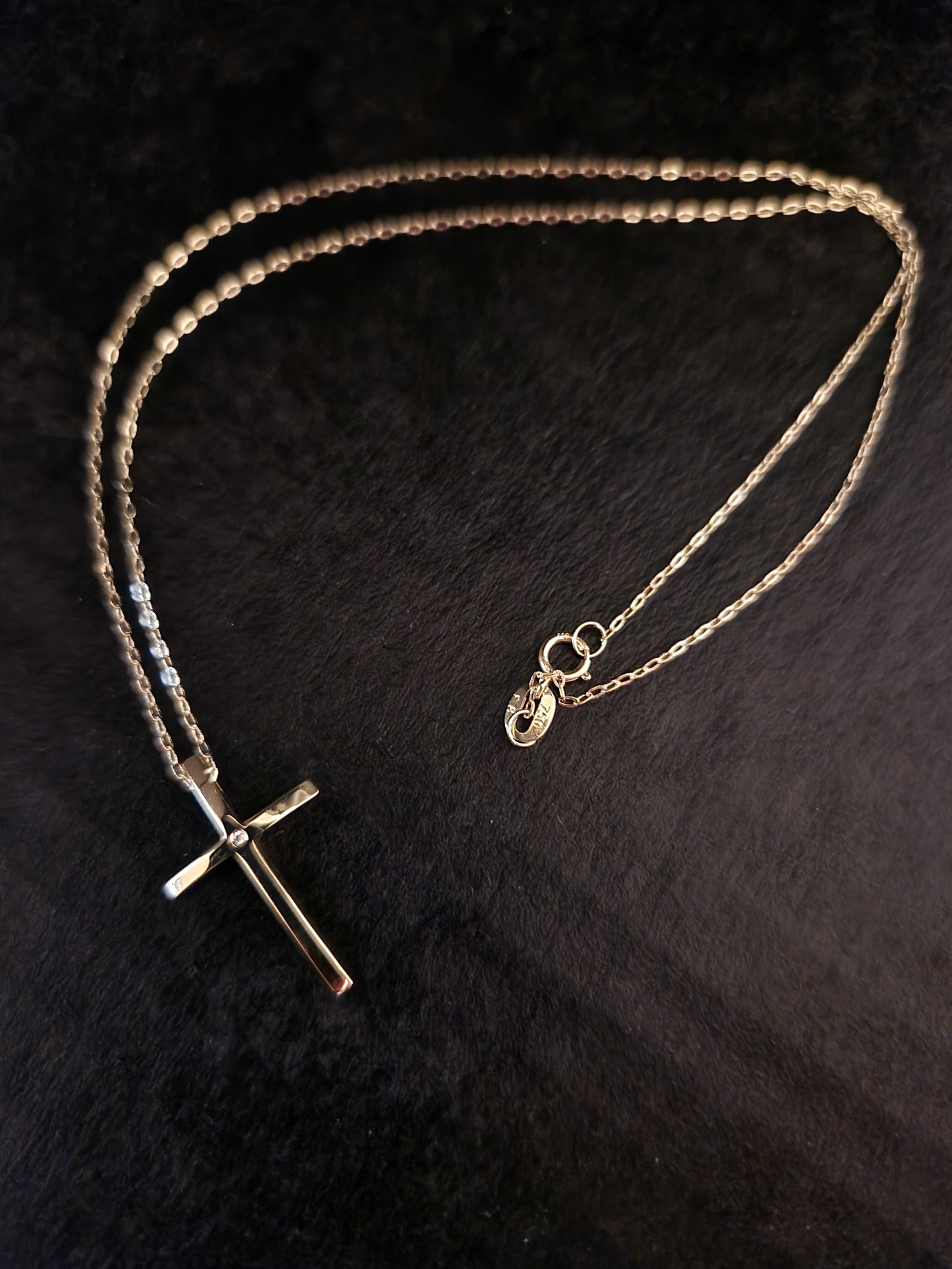 Necklace Pendant Cross in Gold 18k