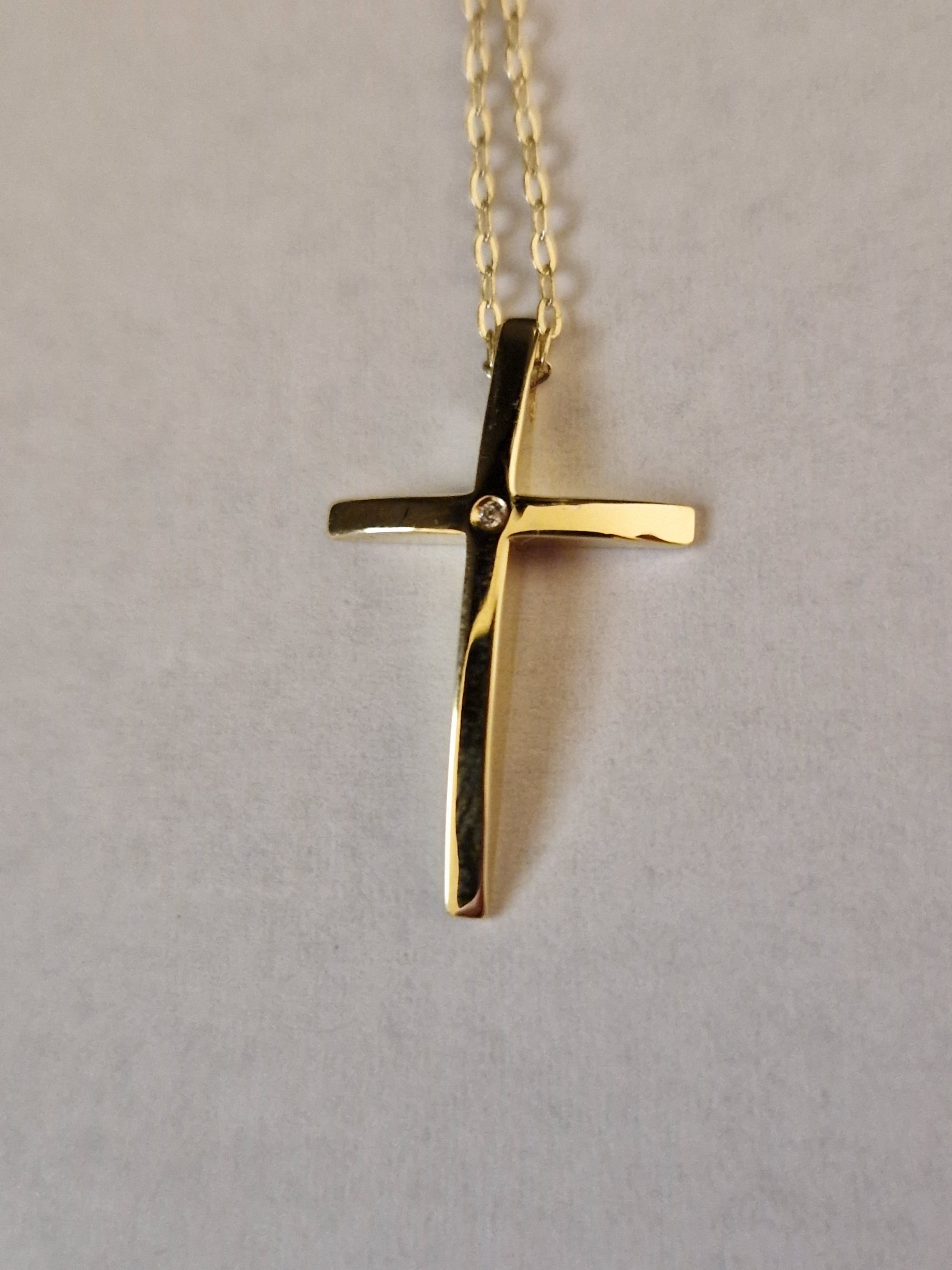 Necklace Pendant Cross in Gold 18k