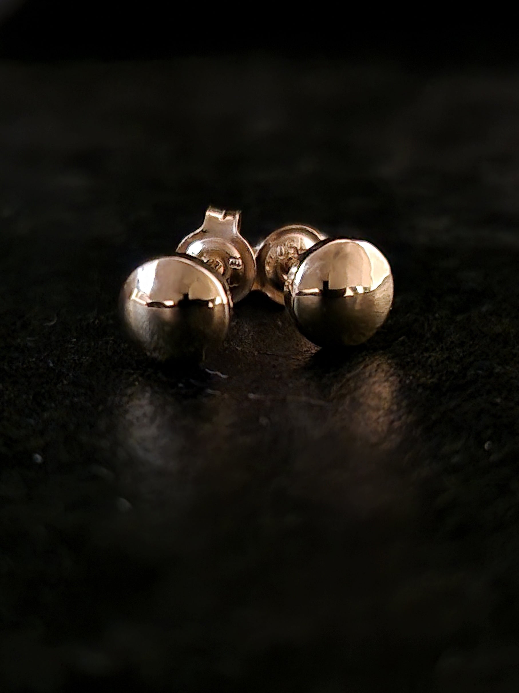 Earrings half ball Round Guld 18k