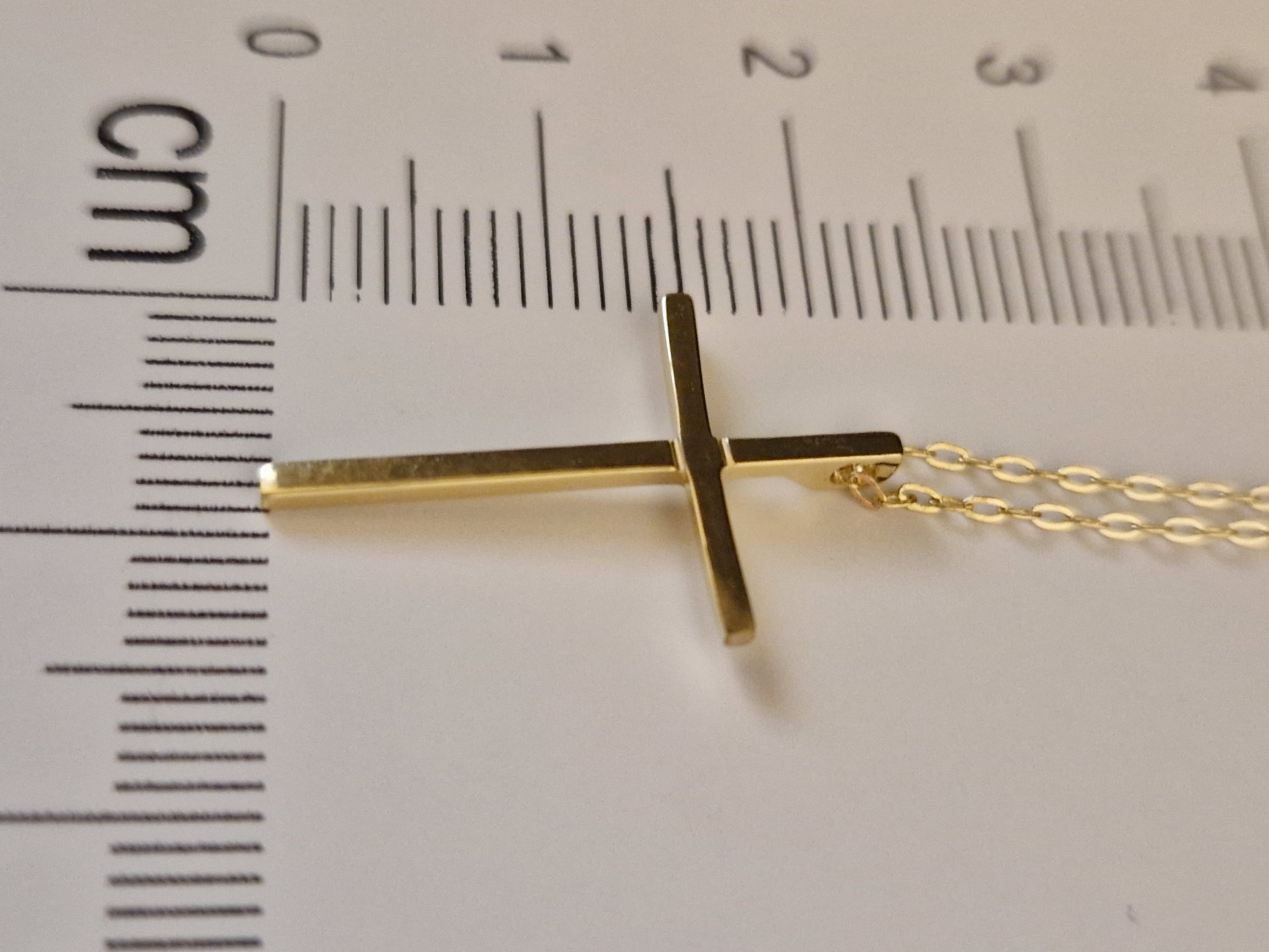 Necklace Pendant Cross in Gold 18k