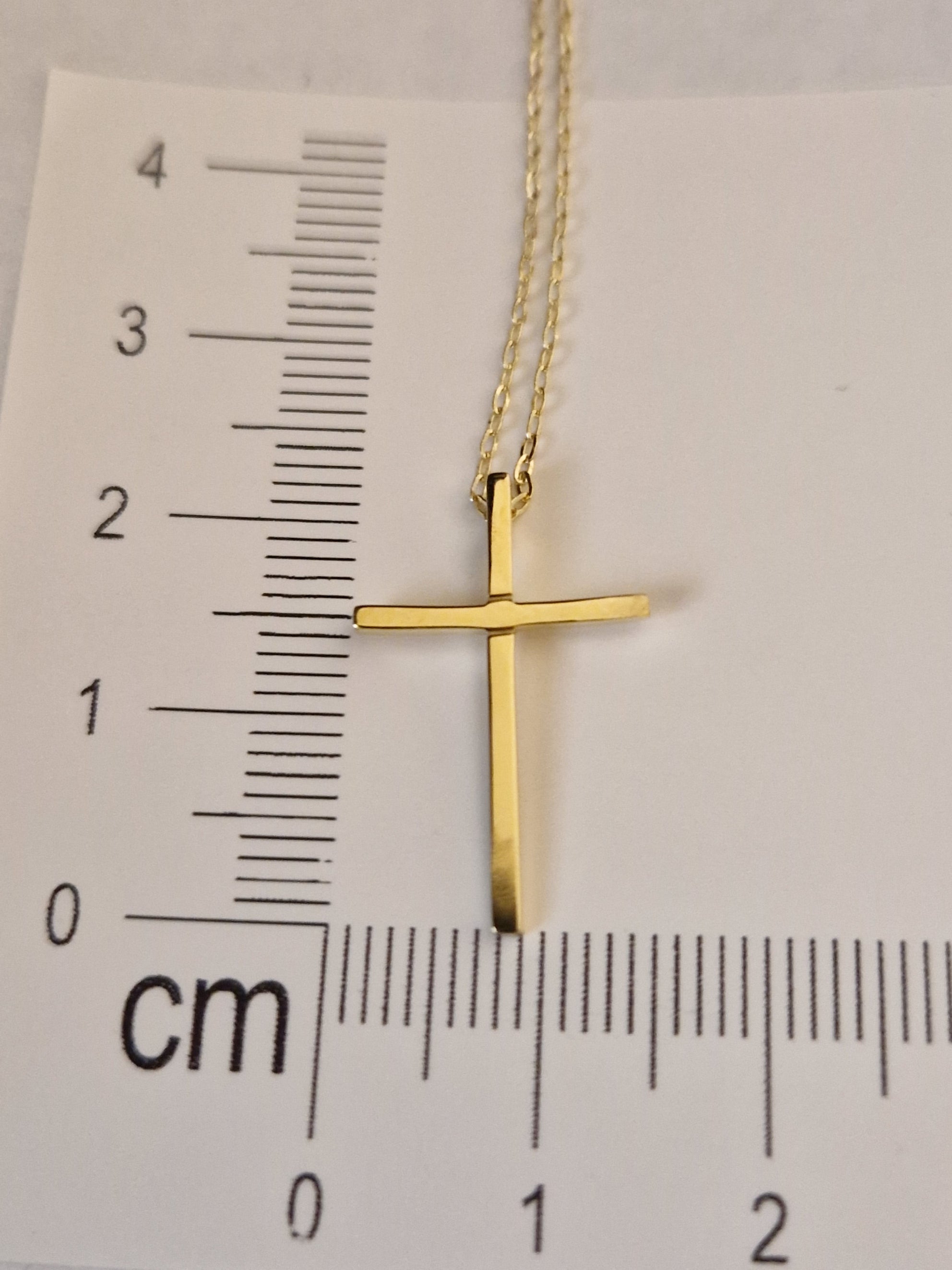 Necklace Pendant Cross in Gold 18k