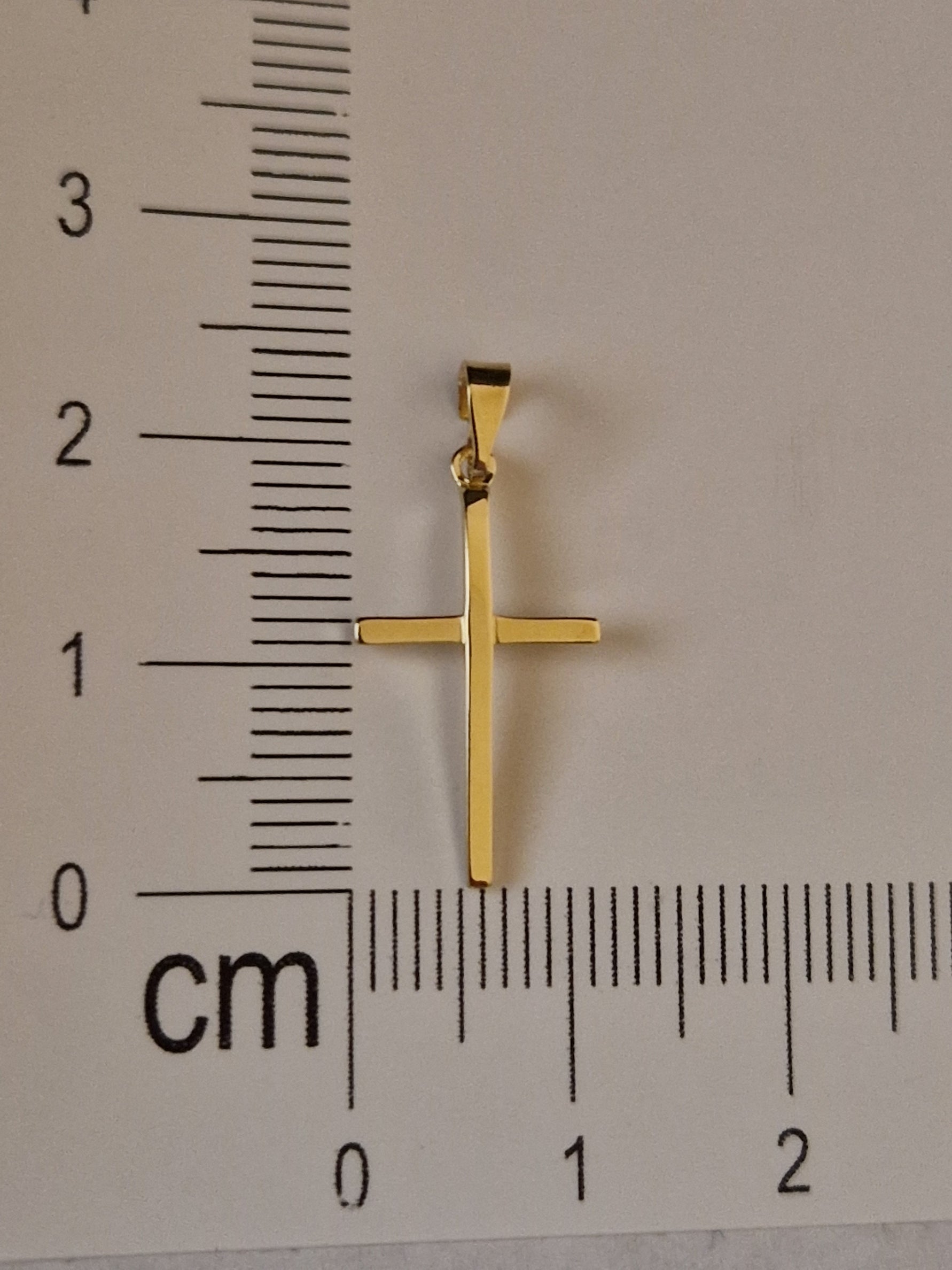 Pendant Solid Cross in Gold 18k