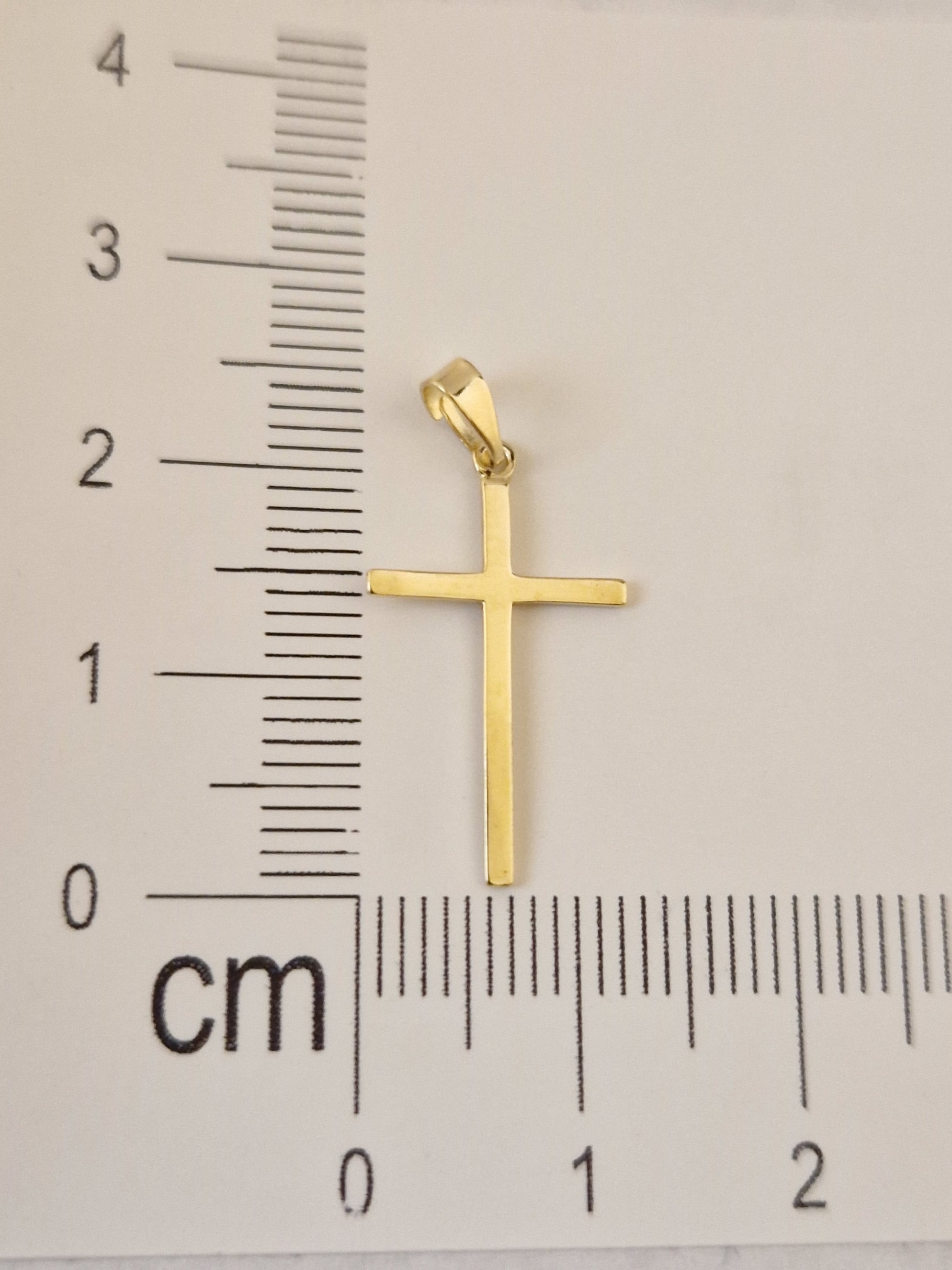 Pendant Solid Cross in Gold 18k