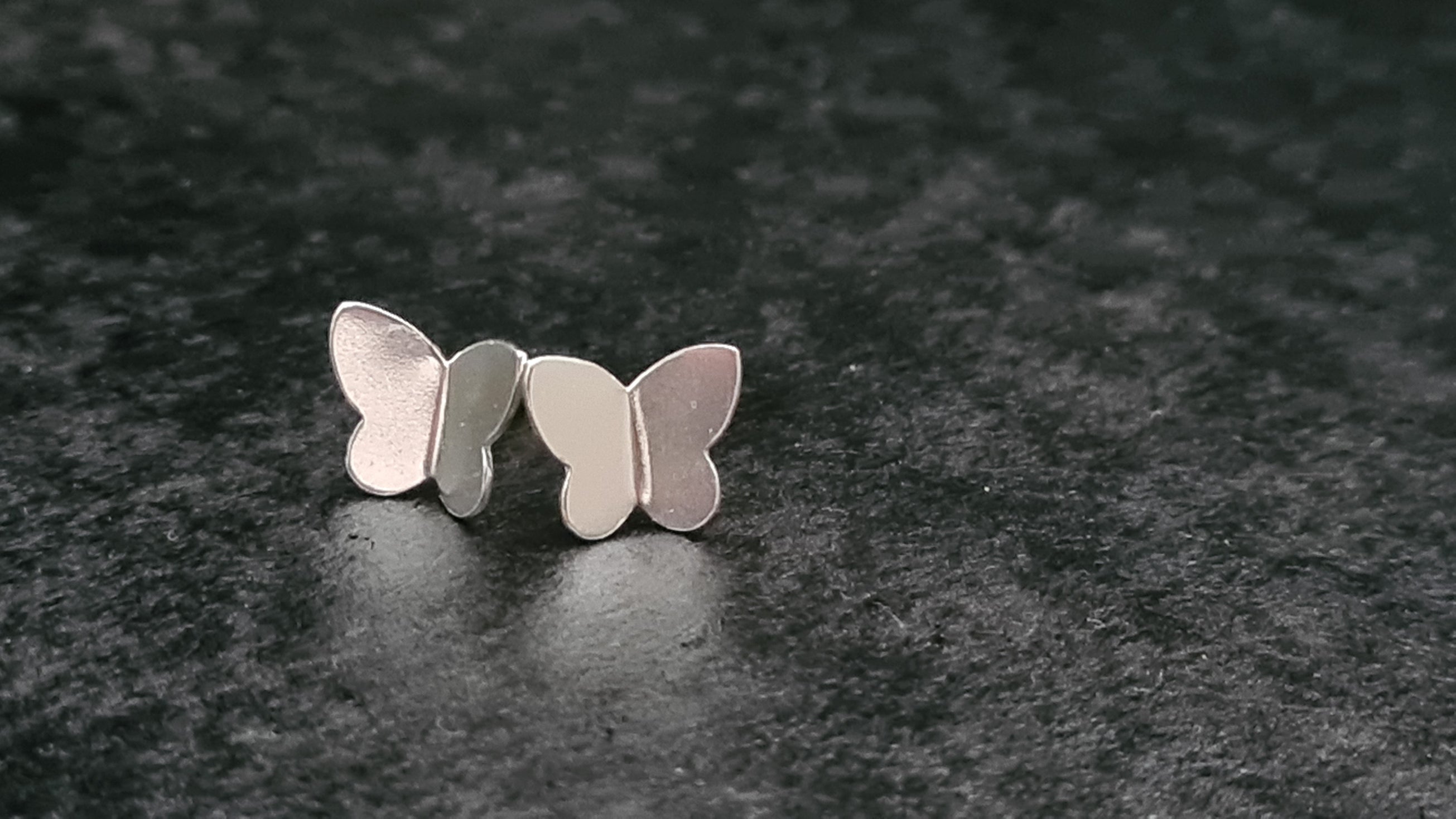 Silver Butterfly Stud Earrings