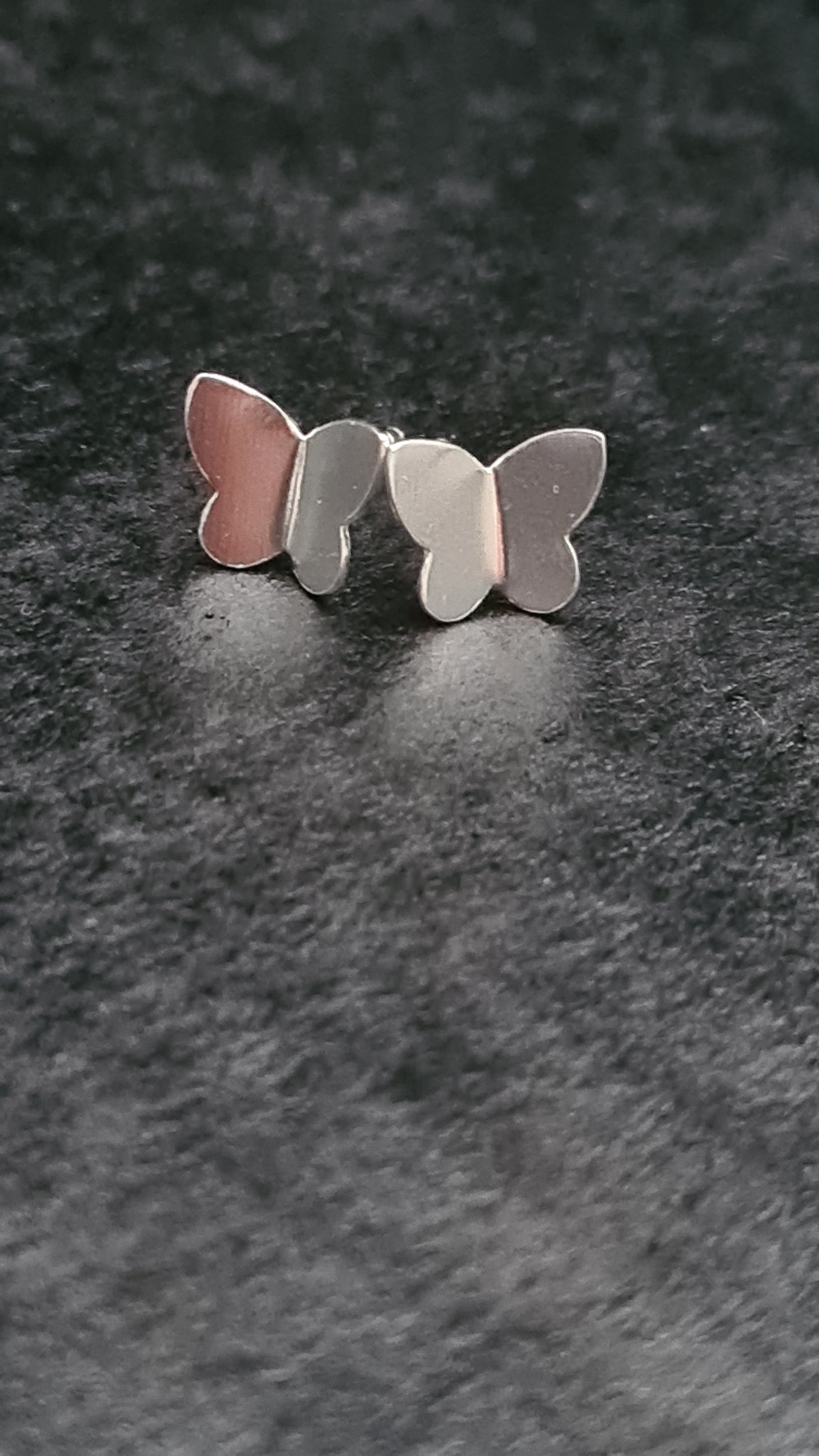 Silver Butterfly Stud Earrings