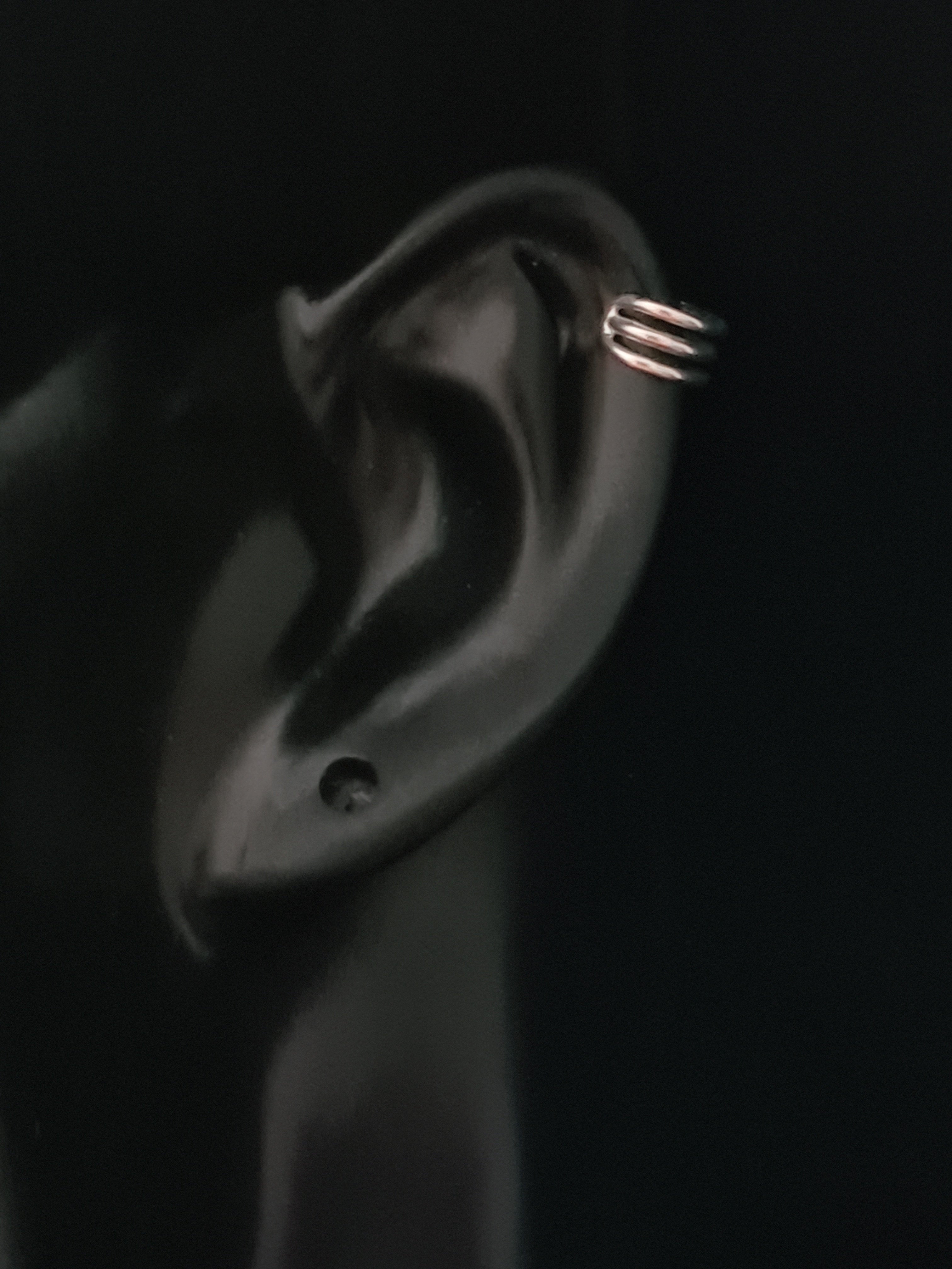 Silver Triple Line Ear Cuff