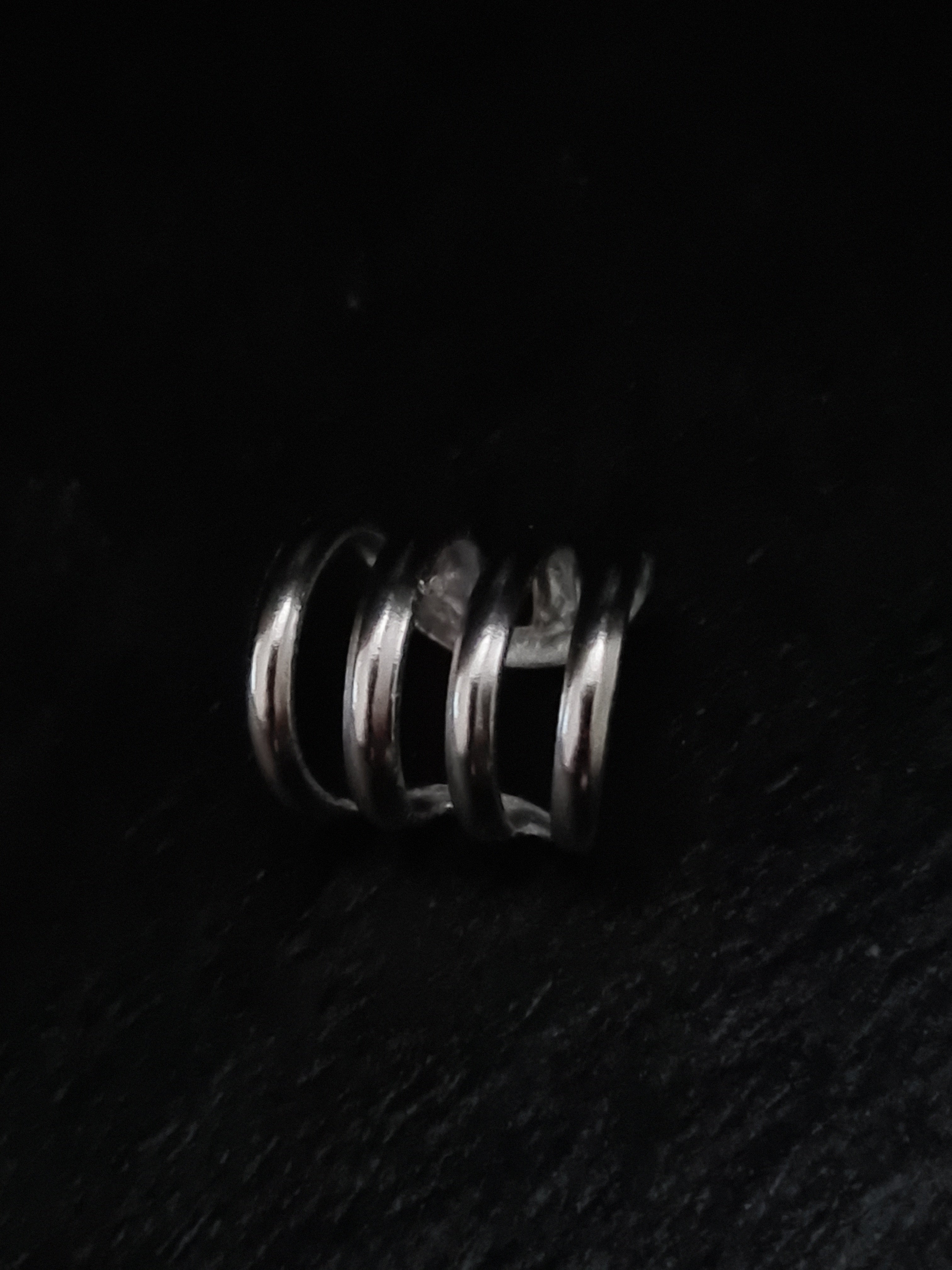 Silver Four Line Ear Cuff