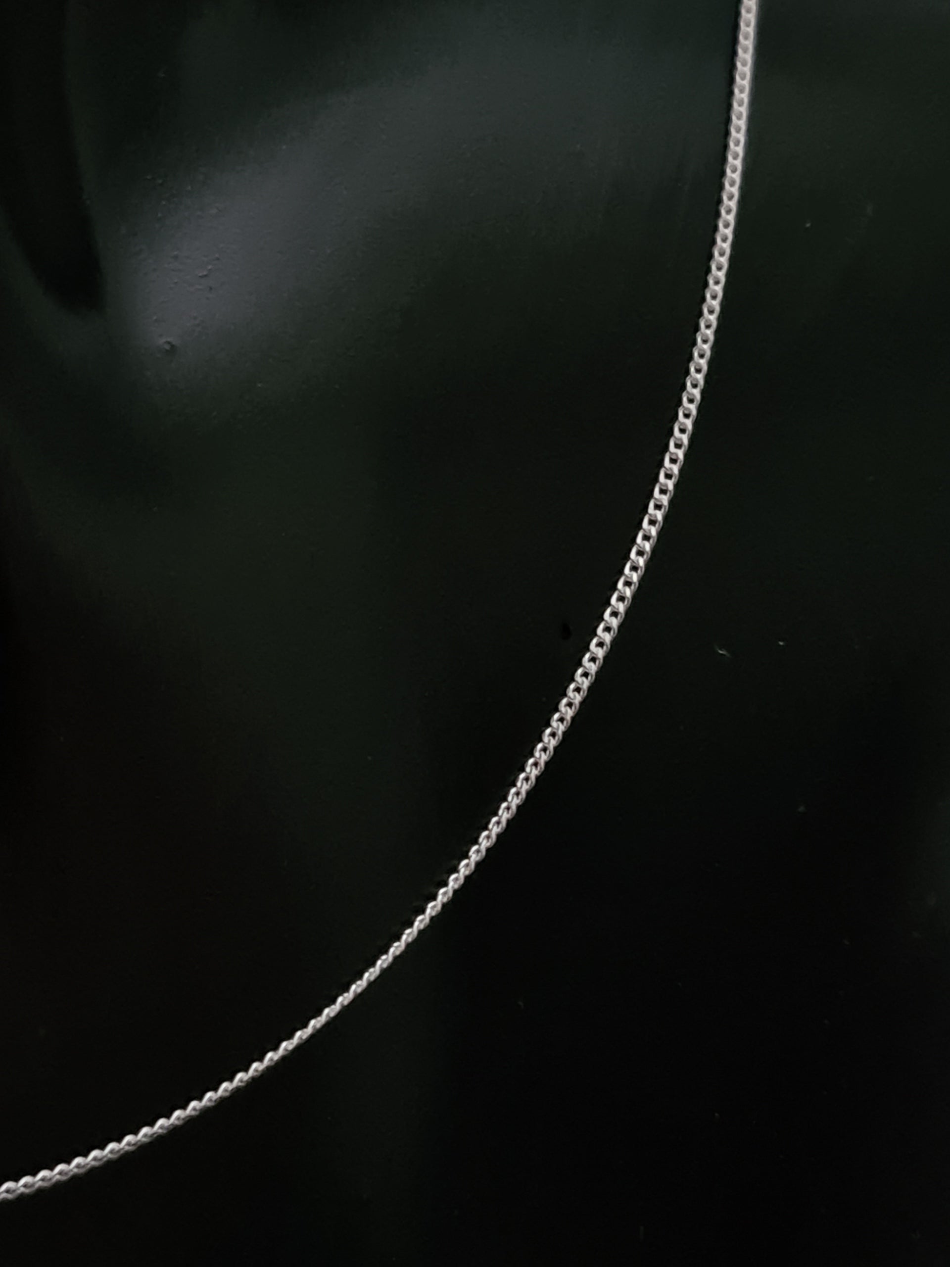 40cm Silver Curb Chain