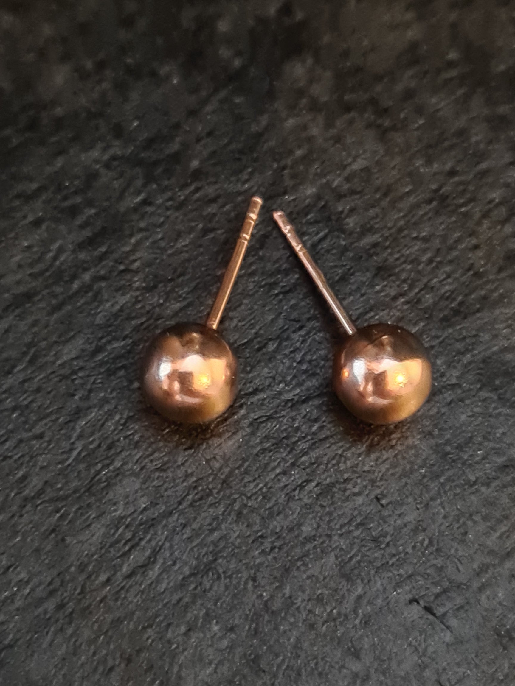 6mm Silver Ball Stud Earrings