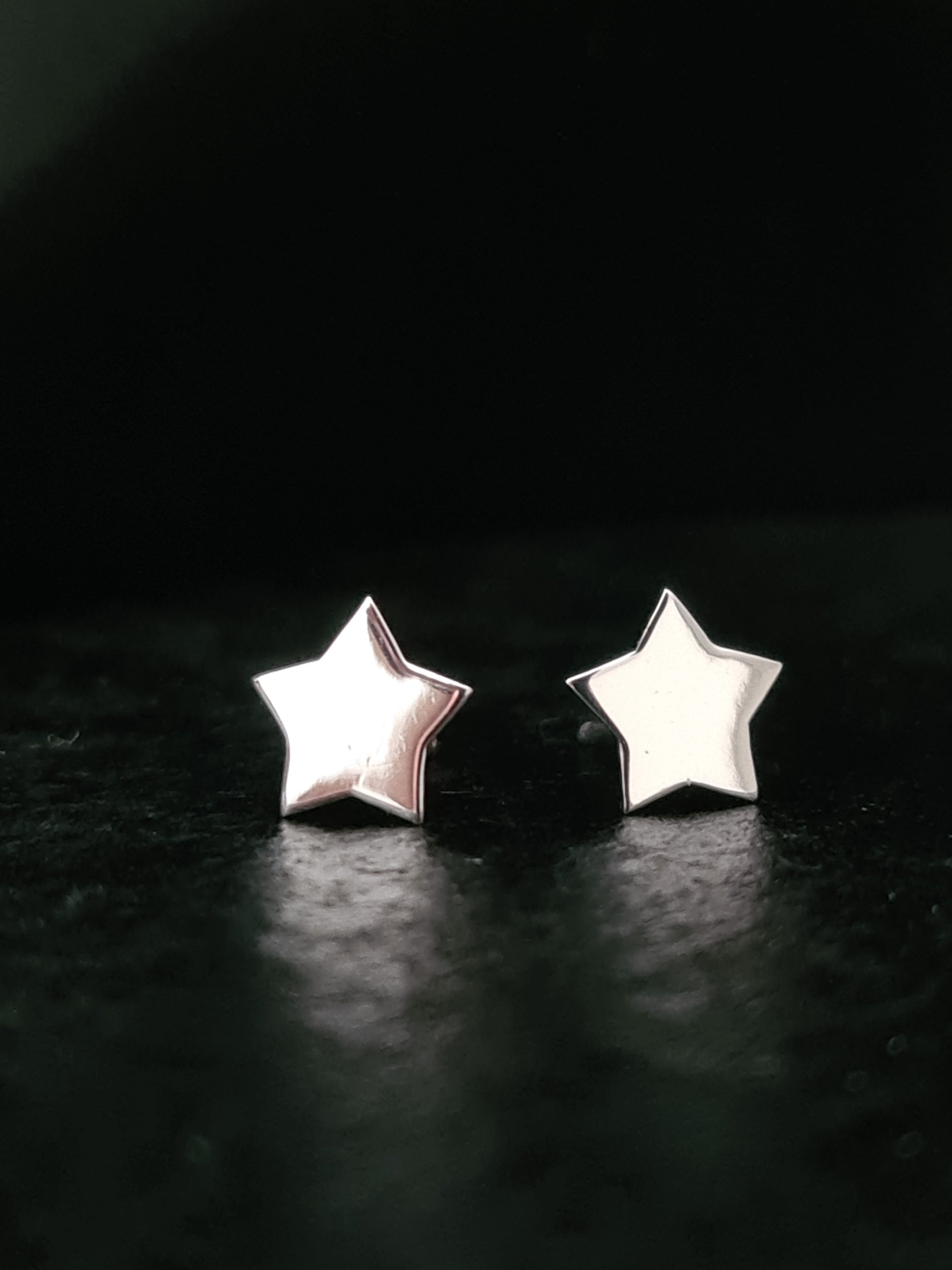 Silver Star Stud Earrings