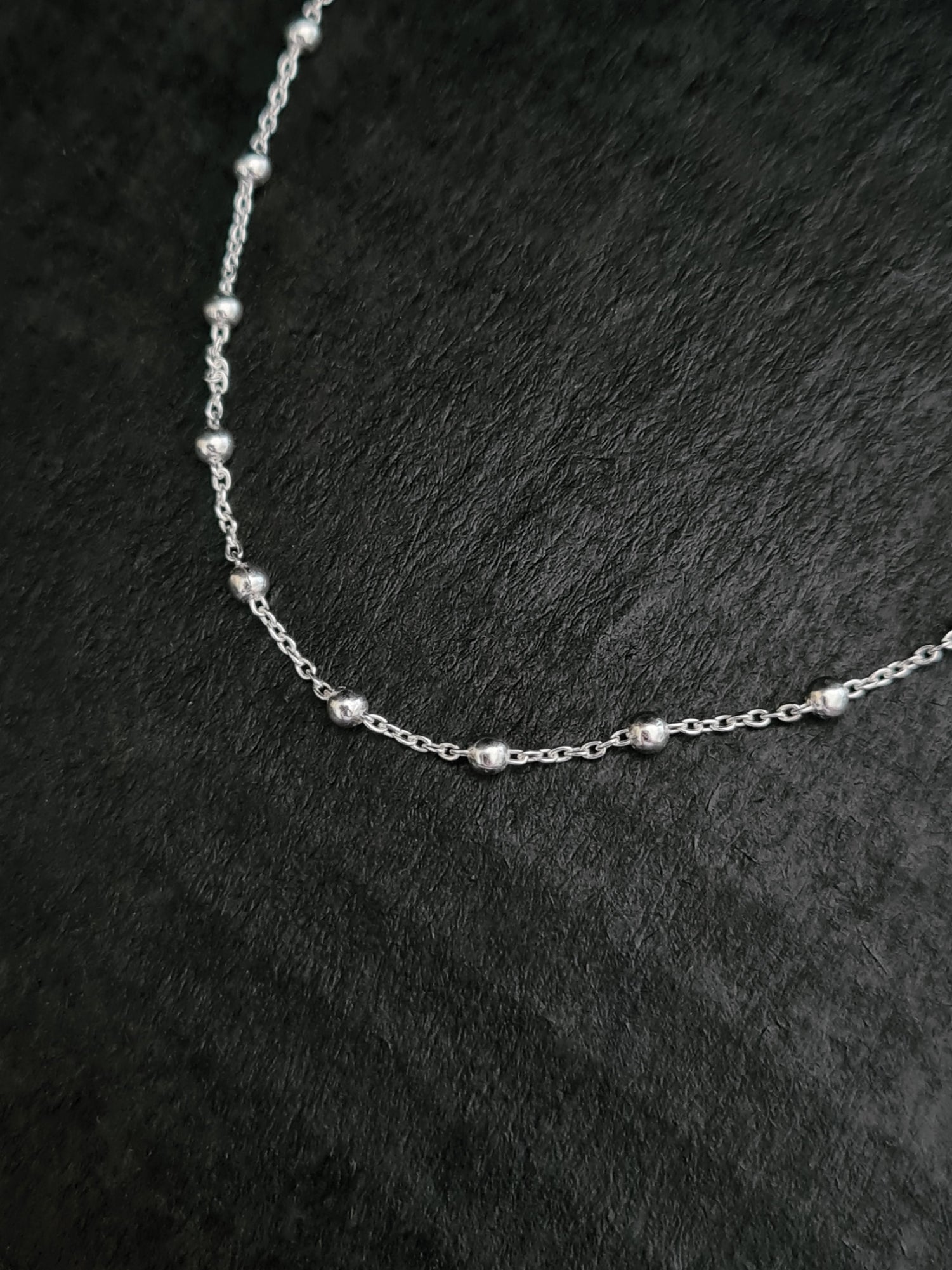 45cm Silver Extension Satellite Necklace