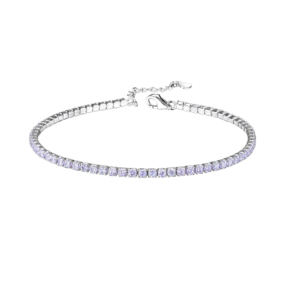 Silver Tennis Bracelet with 2mm Cubic Zirconia