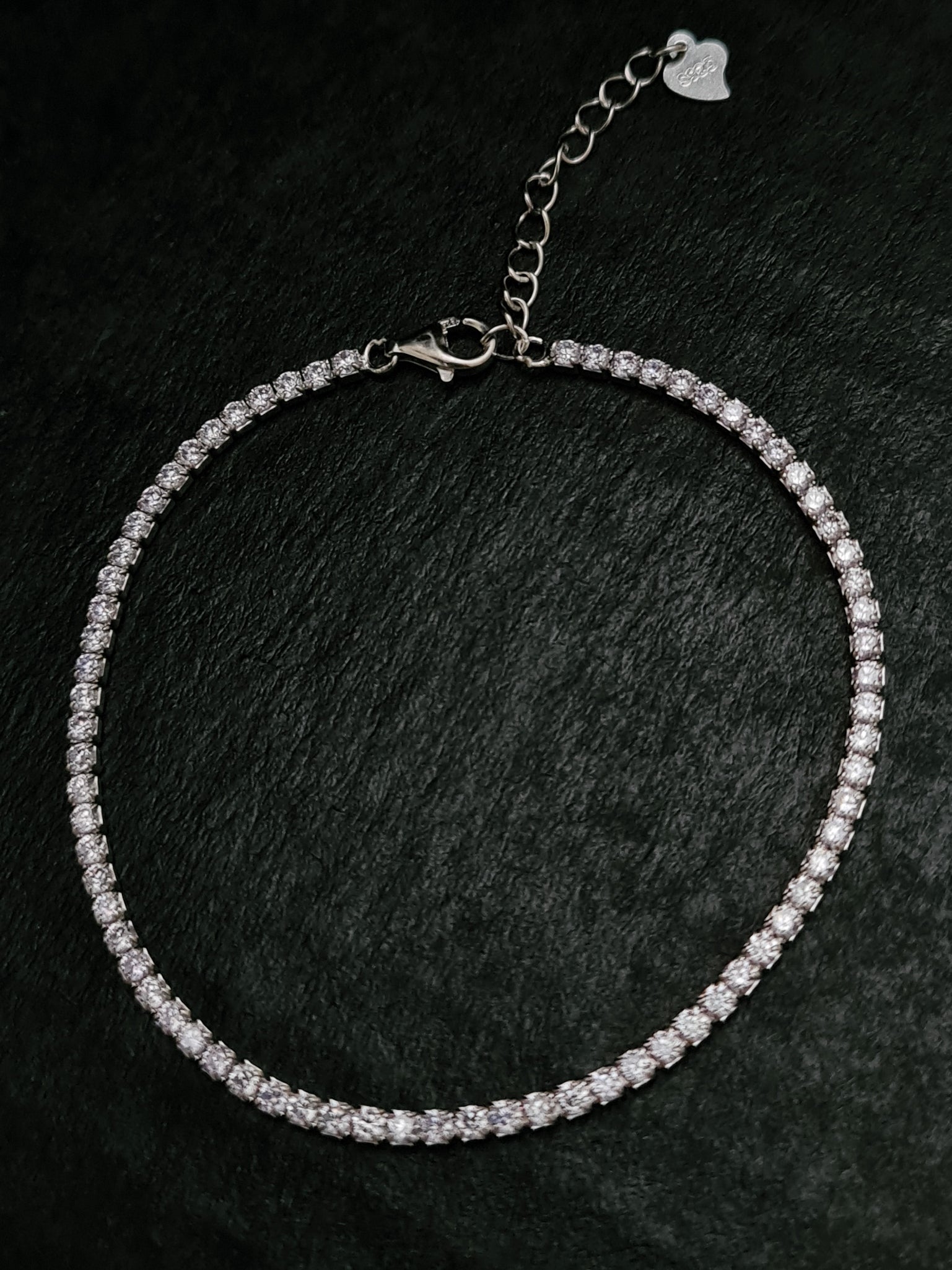 Silver Tennis Bracelet with 2mm Cubic Zirconia