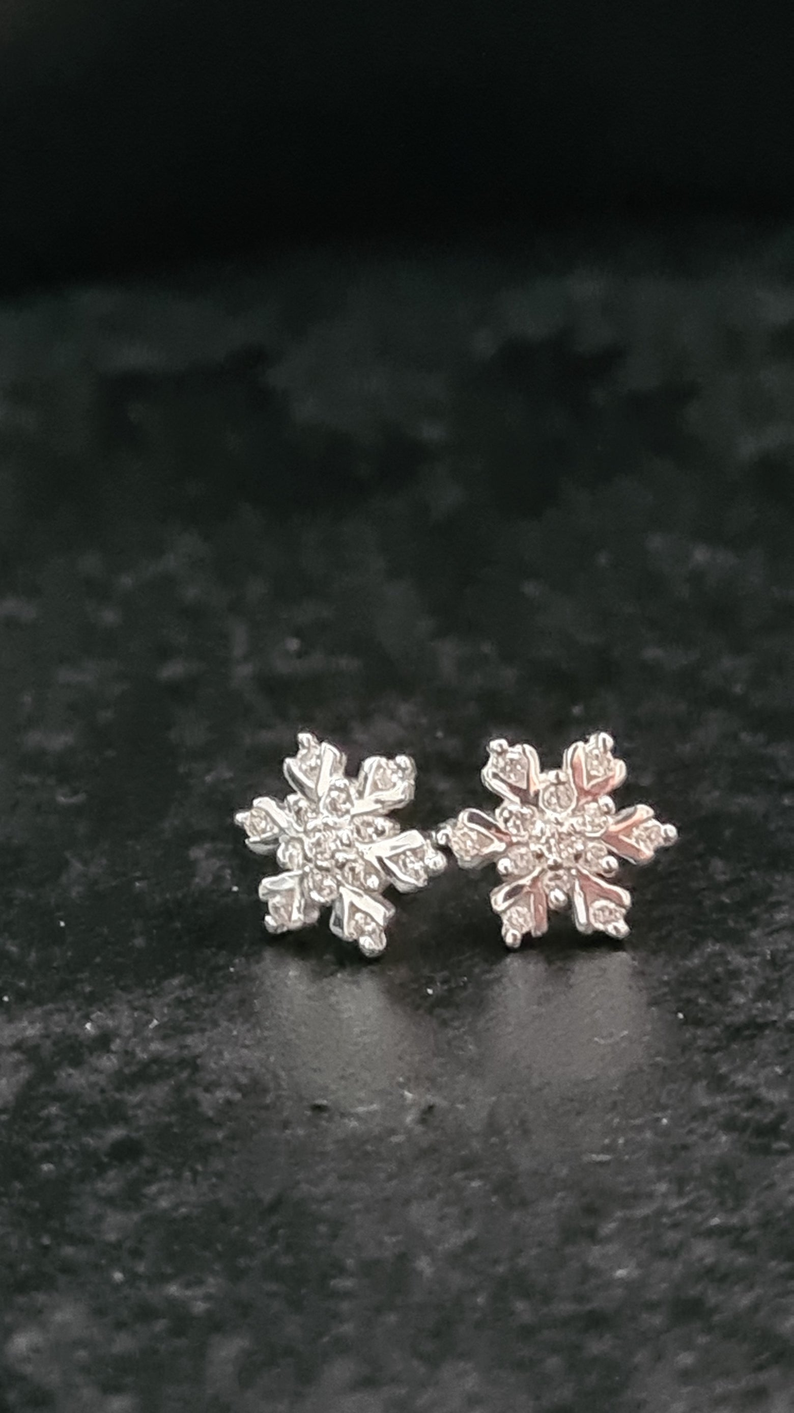 Silver Snowflake Stud Earrings