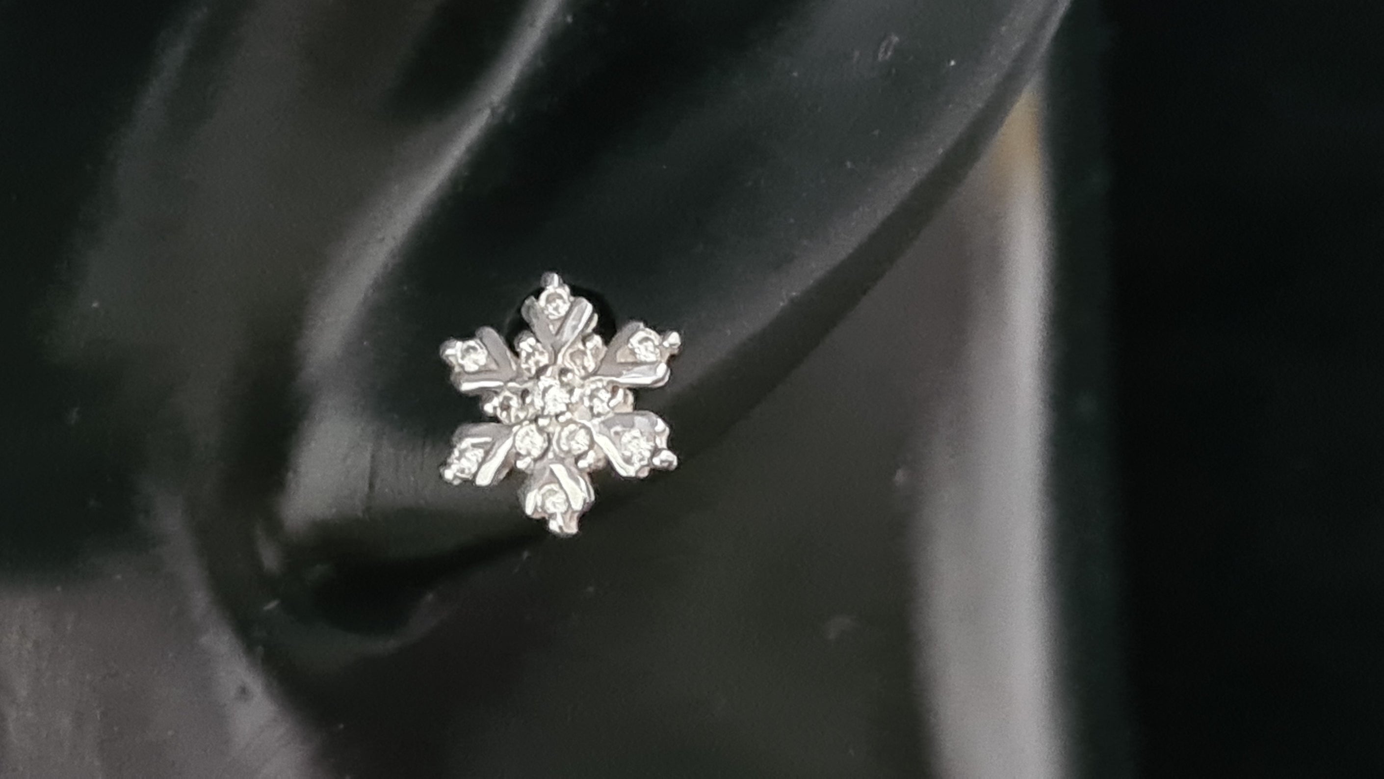 Silver Snowflake Stud Earrings