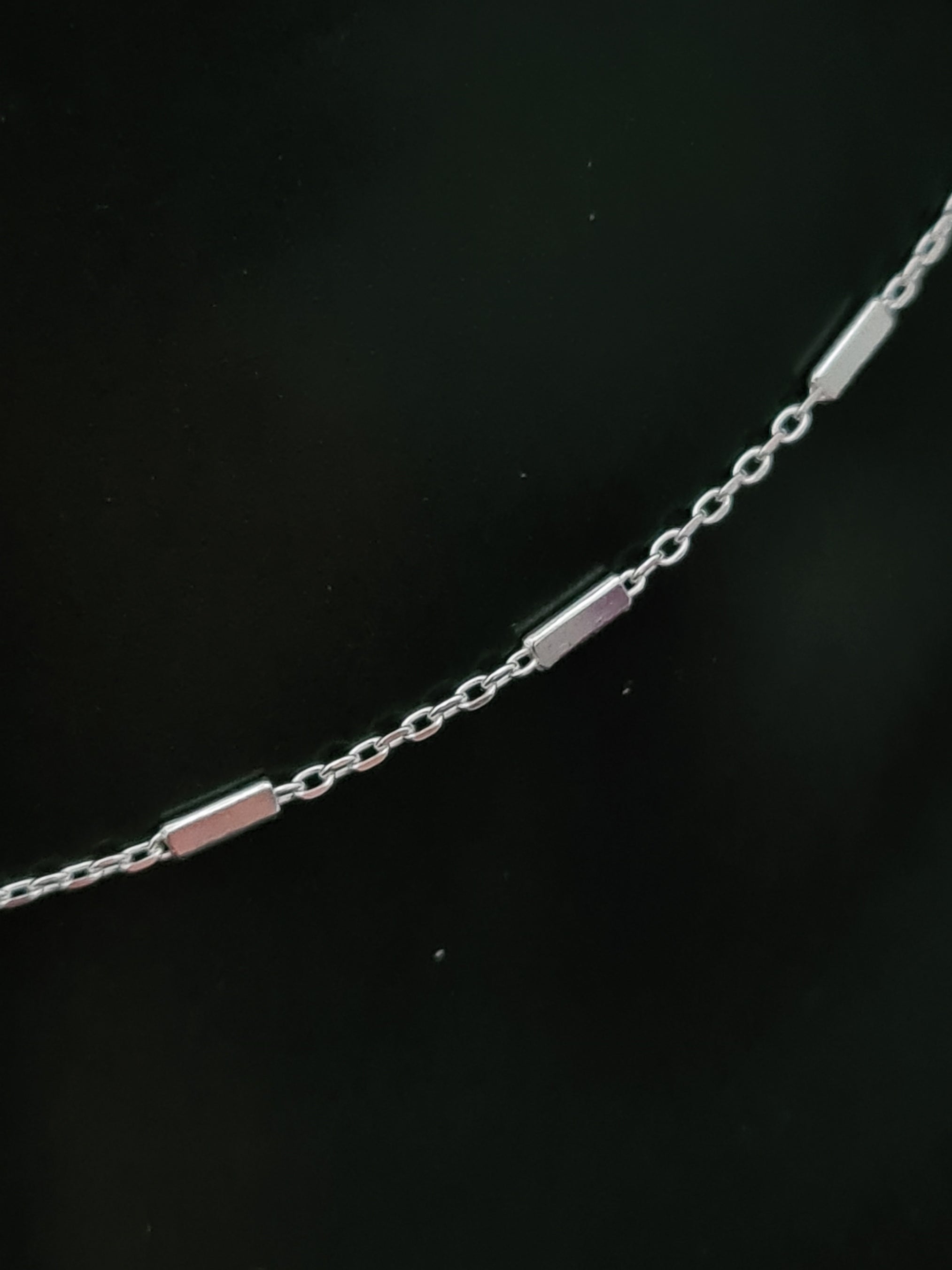 Silver Cable Bar Anklet