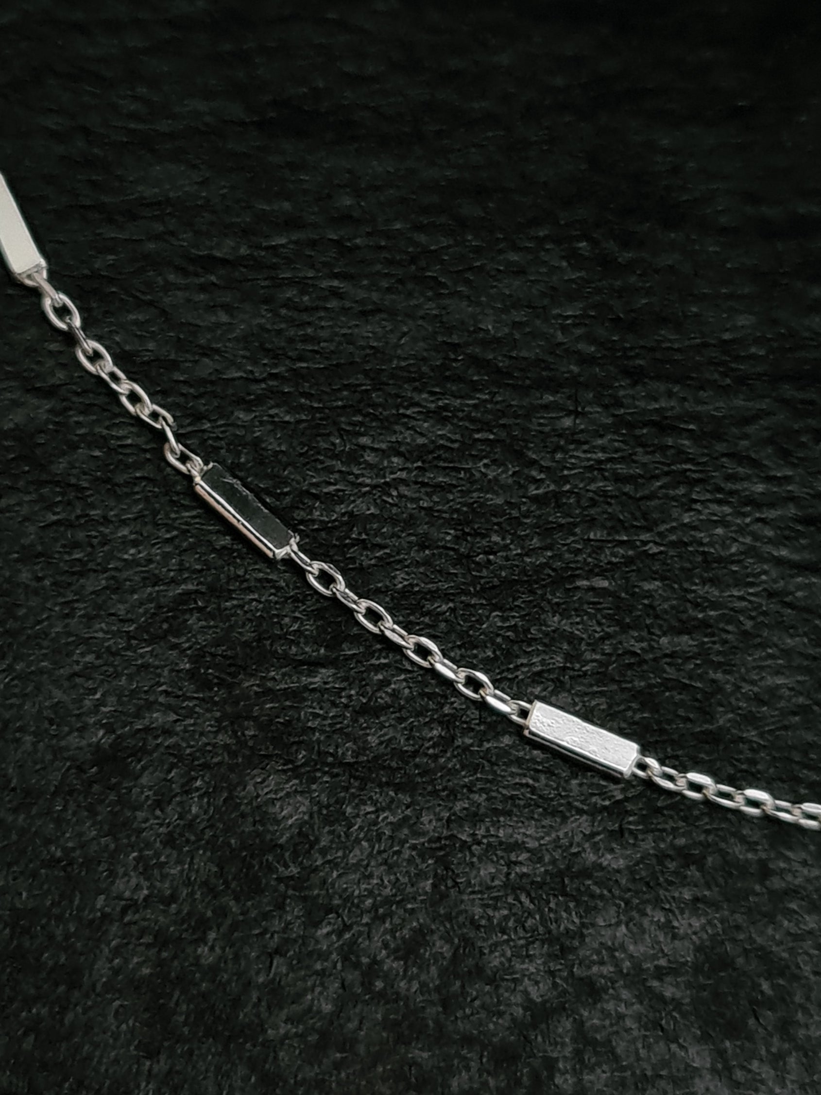 25cm Silver Cable Bar Anklet With Extension