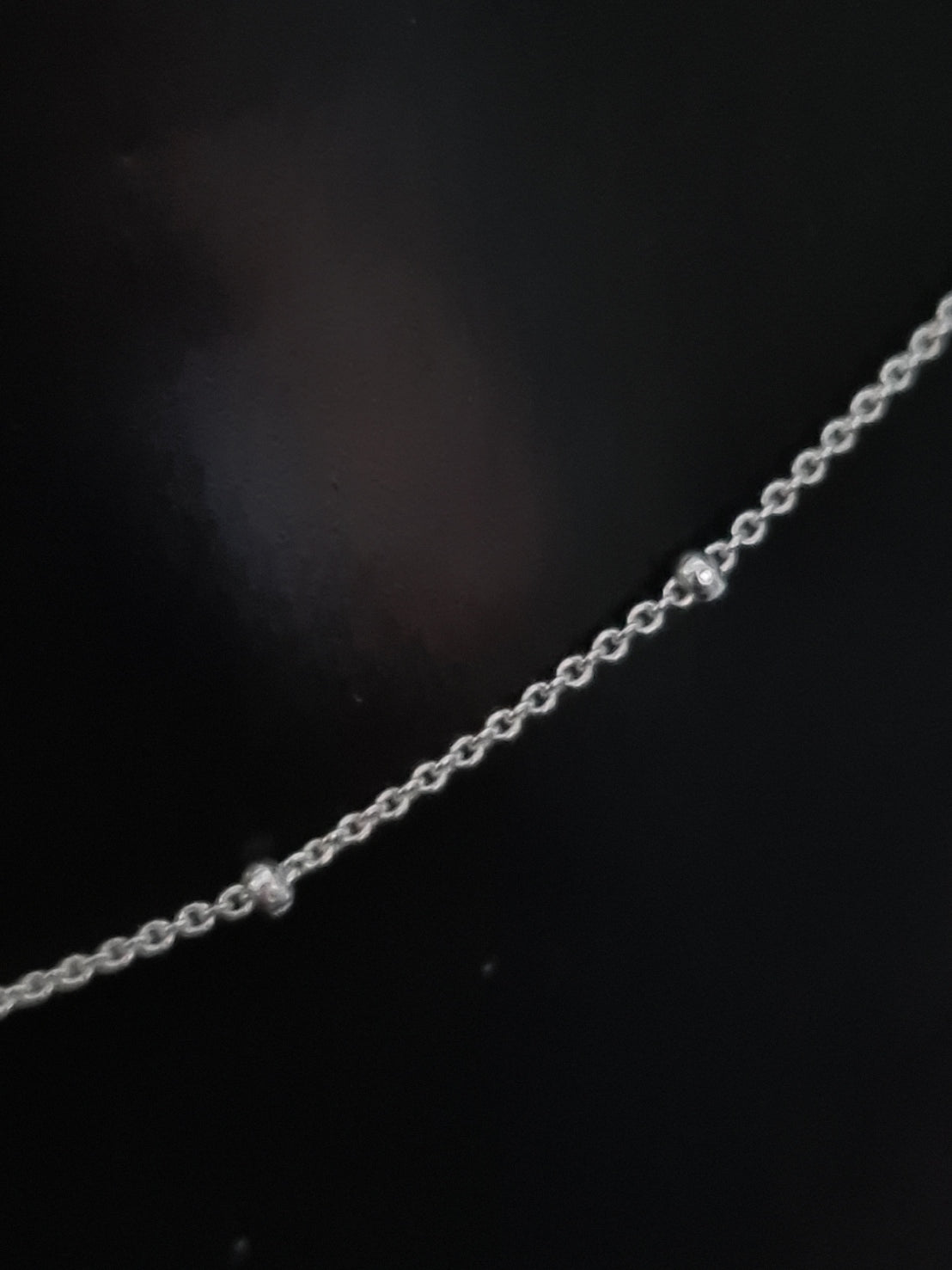 25cm Silver Satellite Anklet With Extension