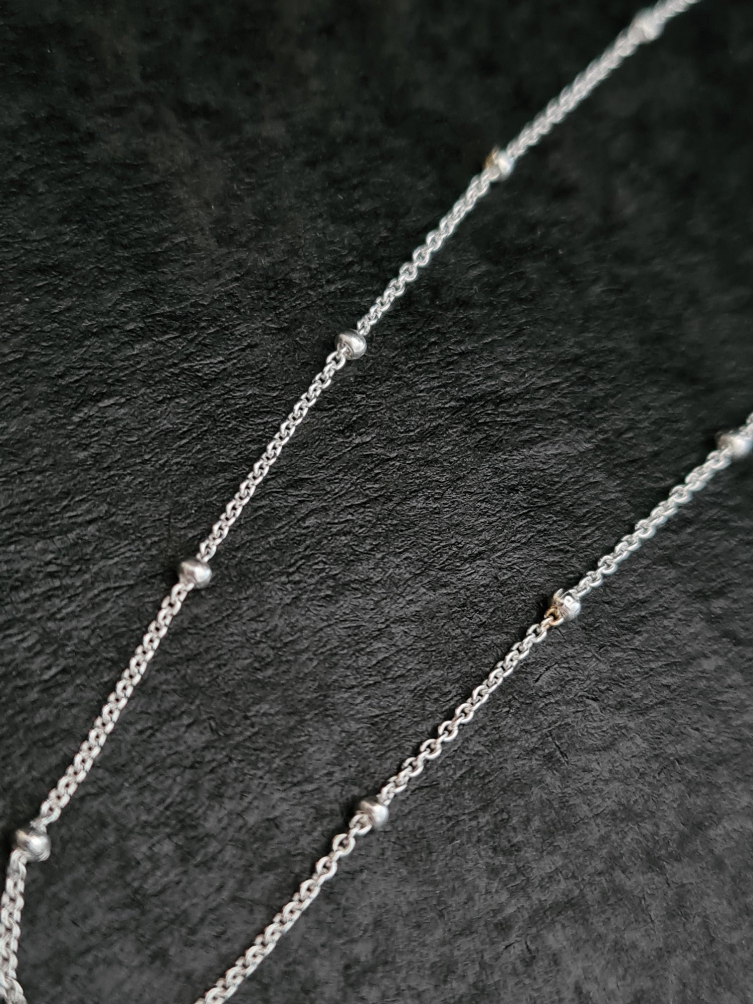 45cm Silver Satellite Necklace With Extension