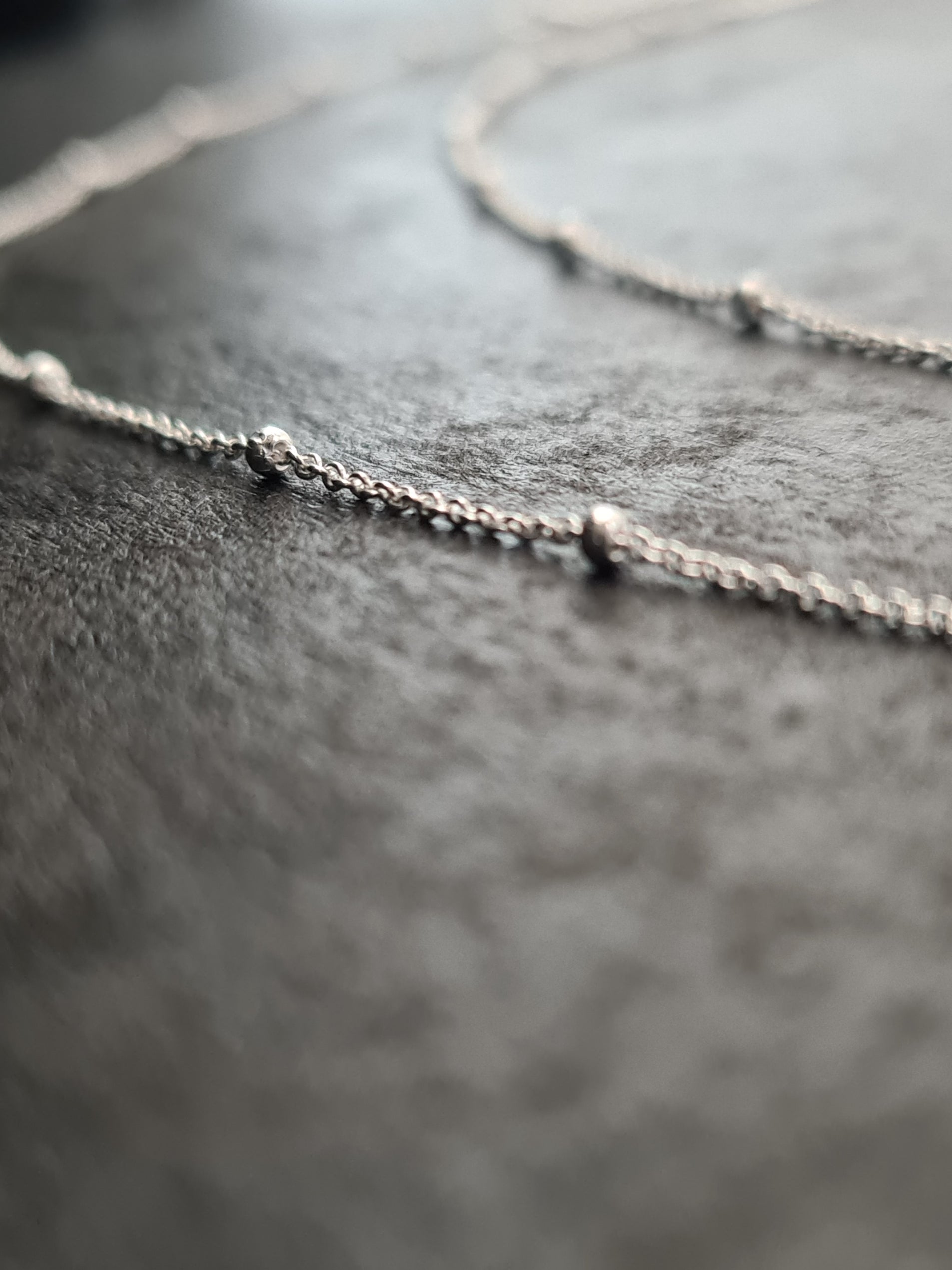 45cm Silver Satellite Necklace With Extension