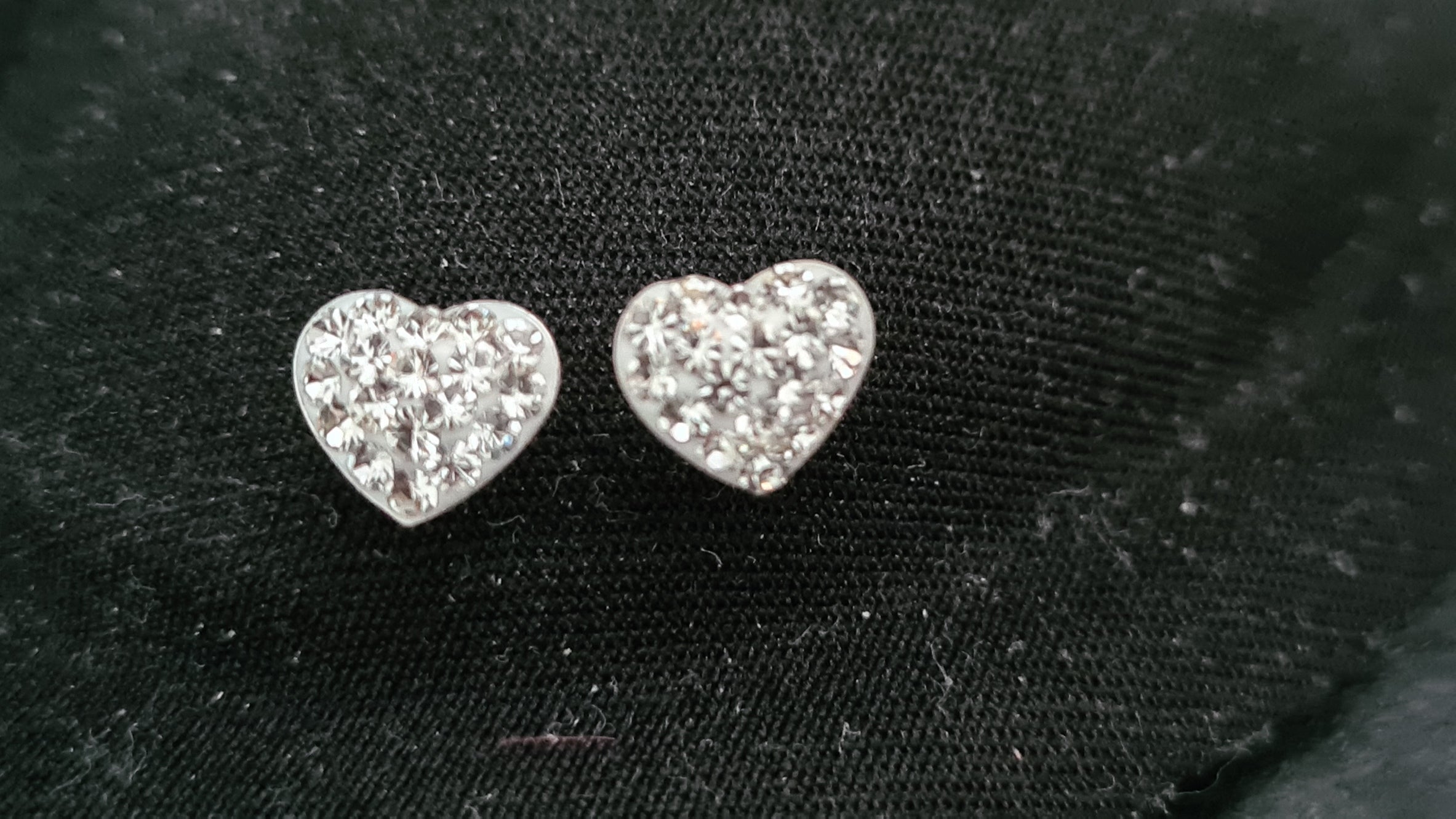 Silver Heart Stud Earrings