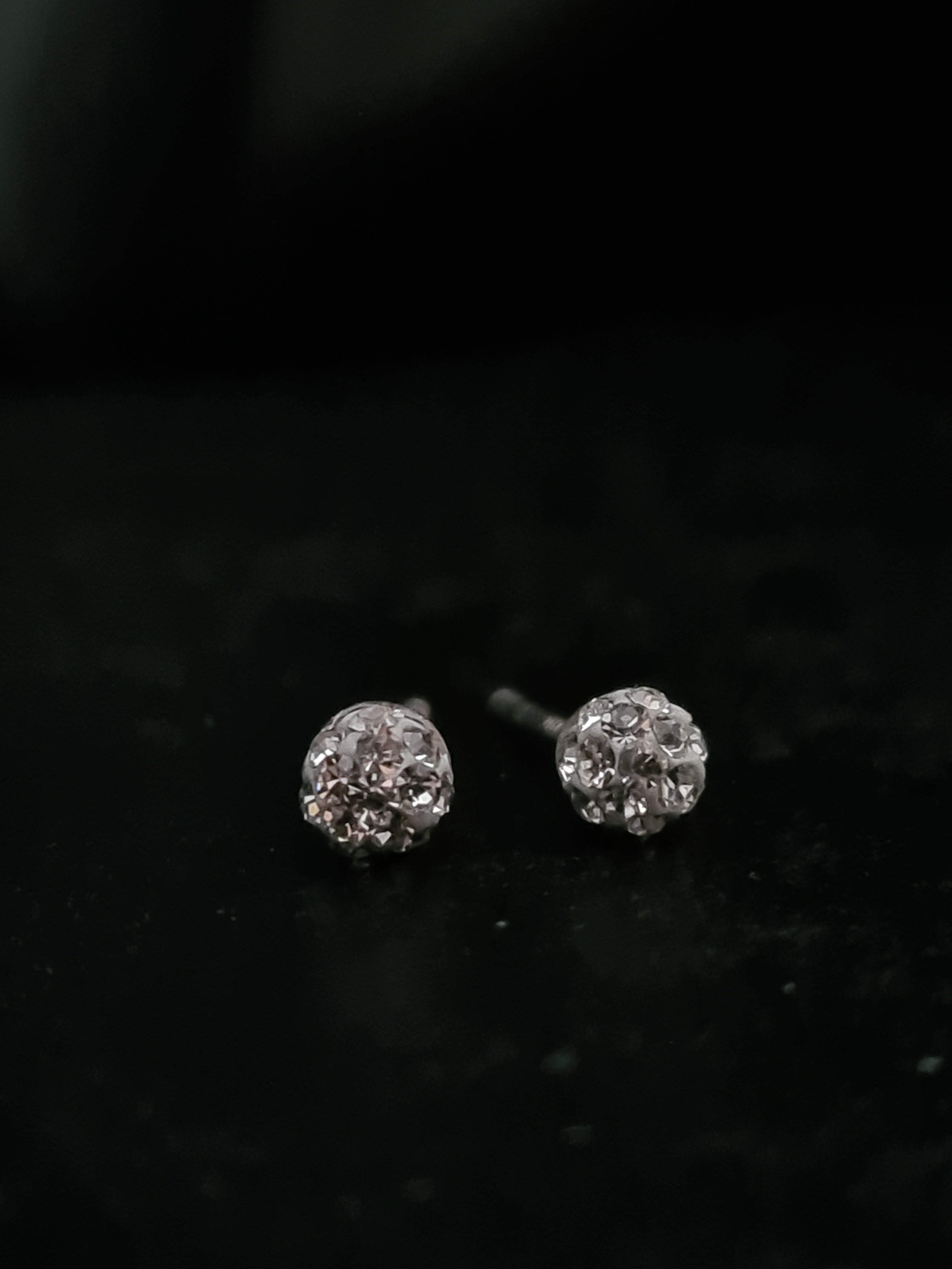 Crystal Ball Stud Earrings