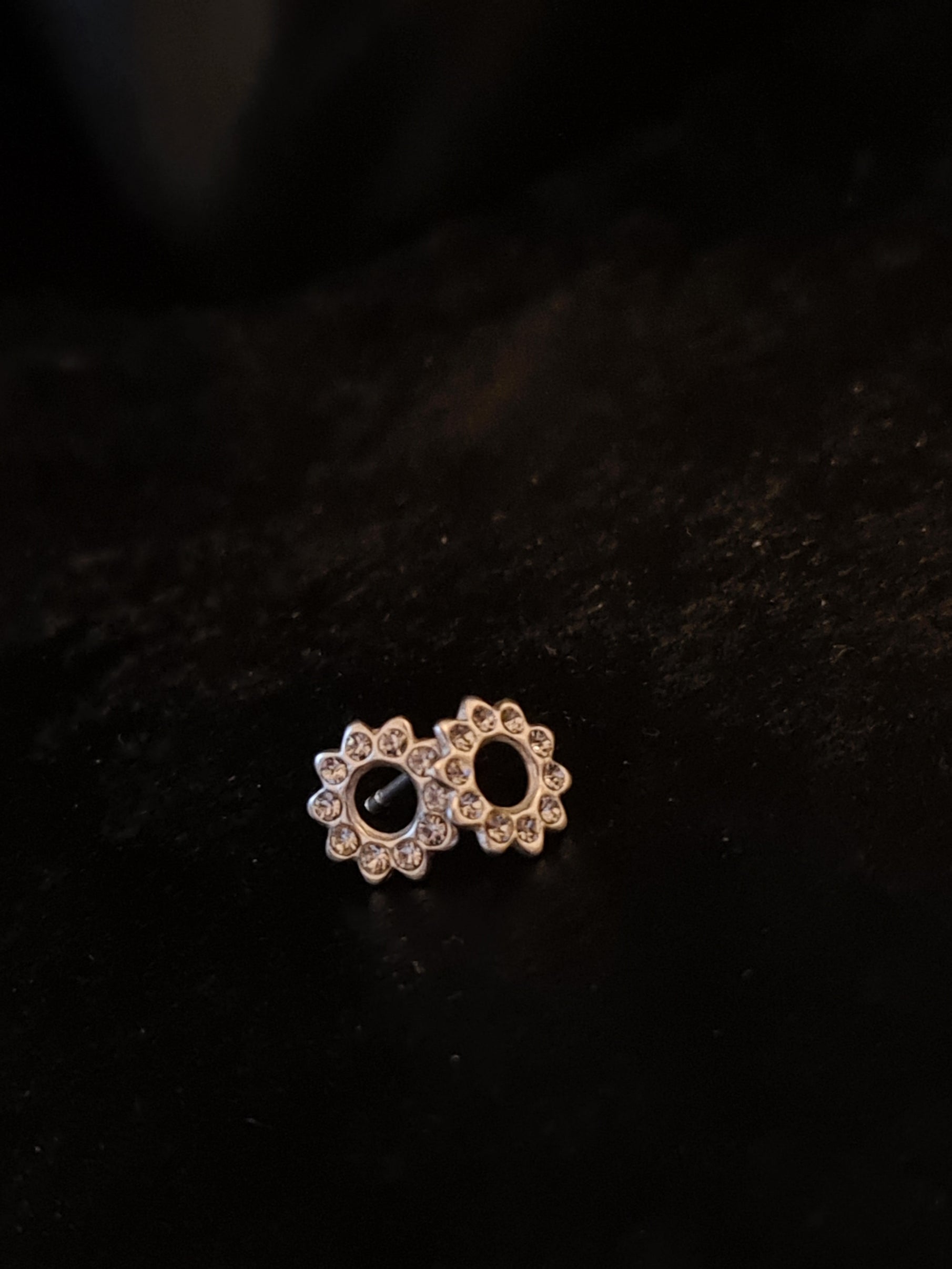 Silver Sun Stud Earrings