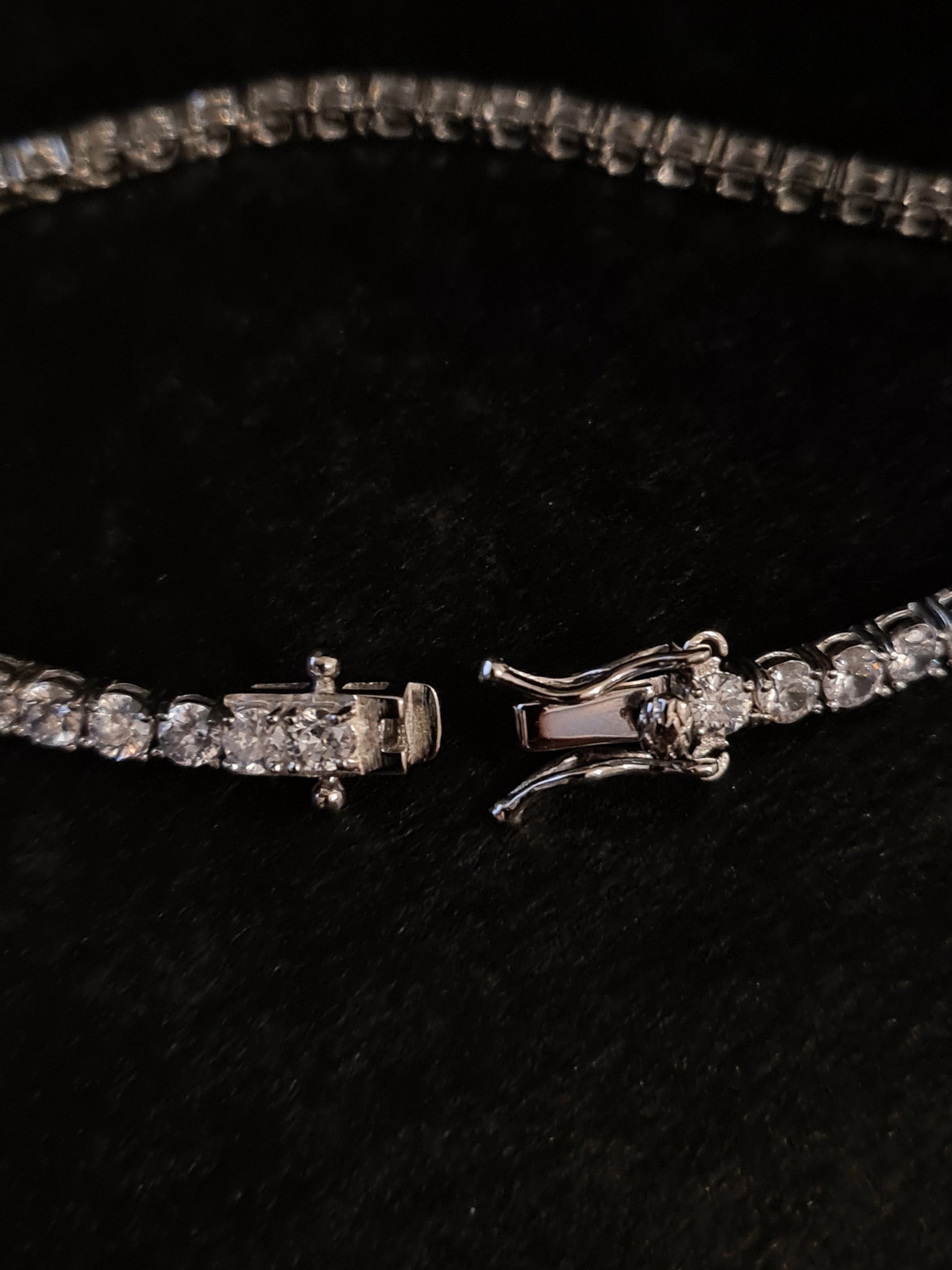 Tennis Bracelet 17 cm with Cubic Zirconia mm 3 White in 925 SILVER Galvanic Rhodium