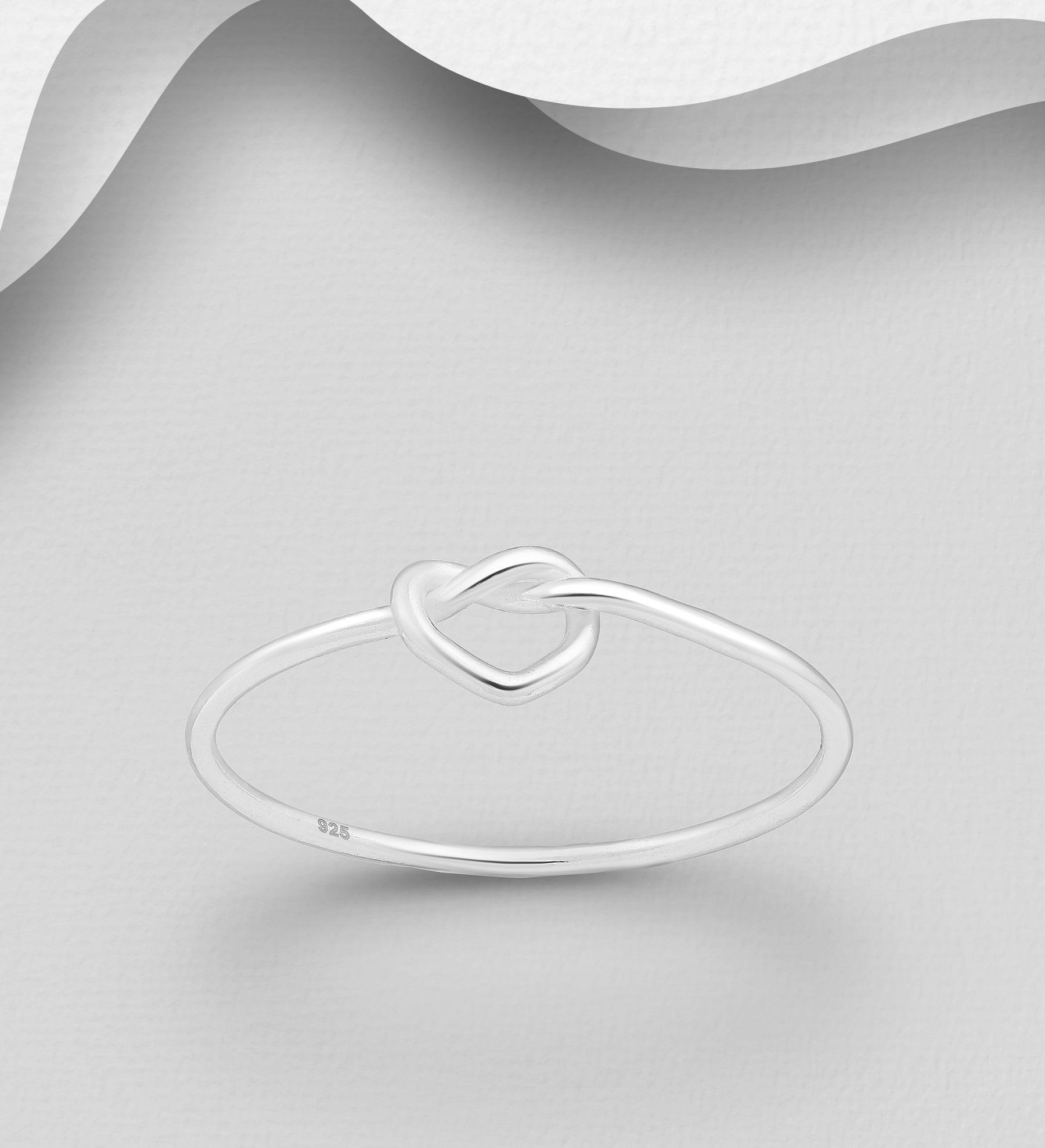 925 Sterling Silver Love Knot Ring