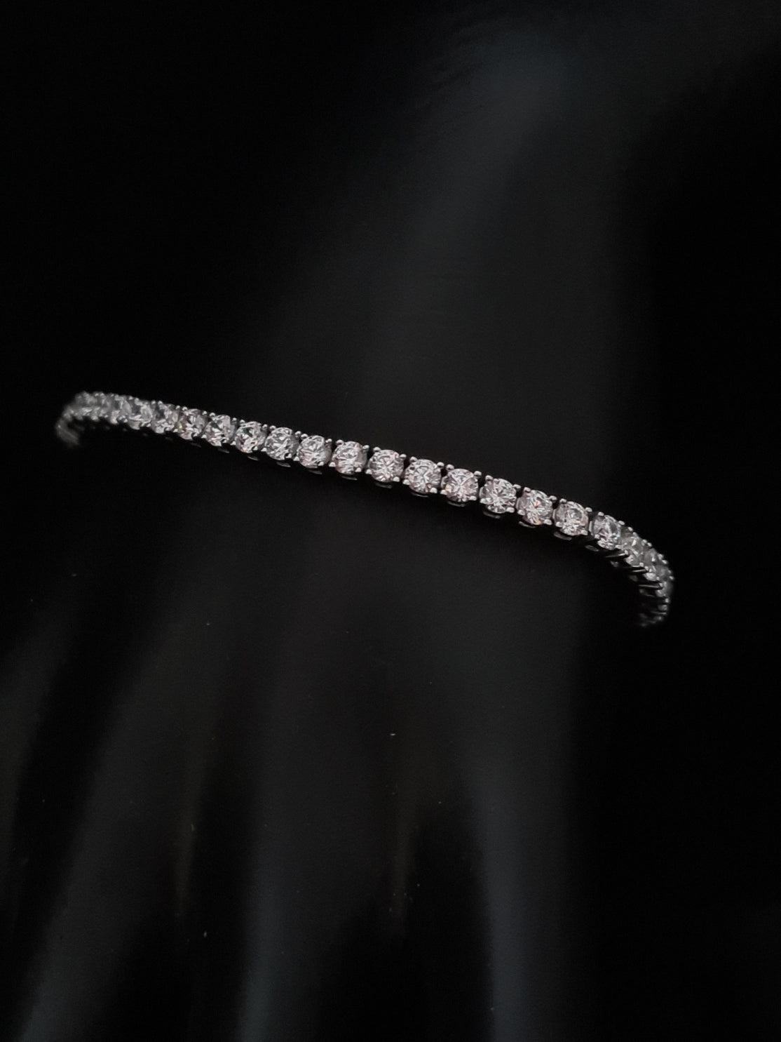 Tennis Bracelet Griffe with White Cubic Zirconia mm 3