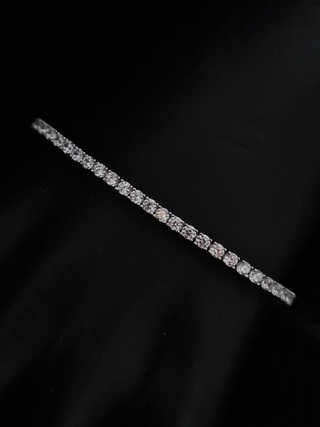 Tennis Bracelet Griffe 18cm with White Cubic Zirconia 2mm